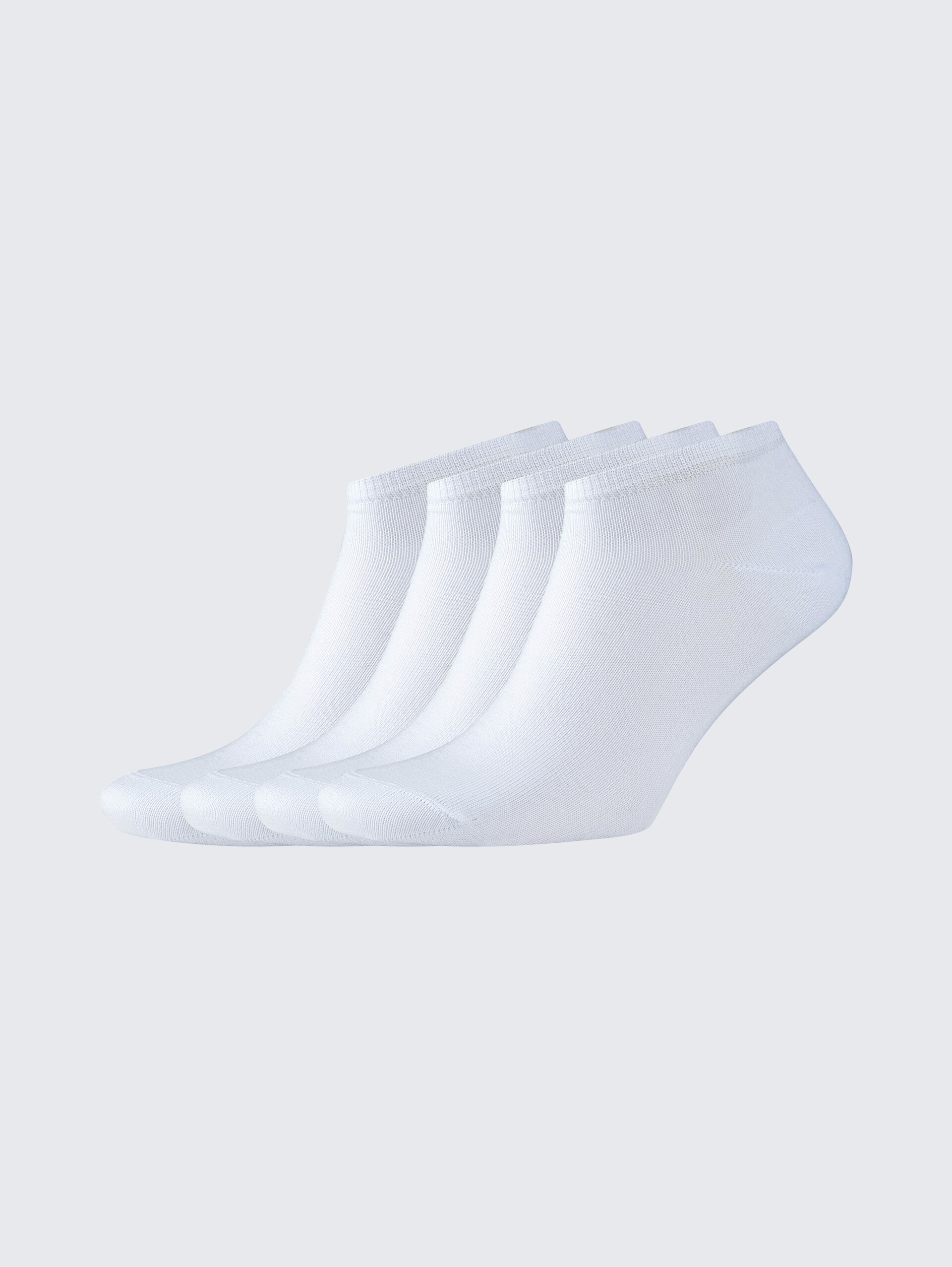 Sneakersocken im 4er-Pack - white - seitliche Produkt-Ansicht