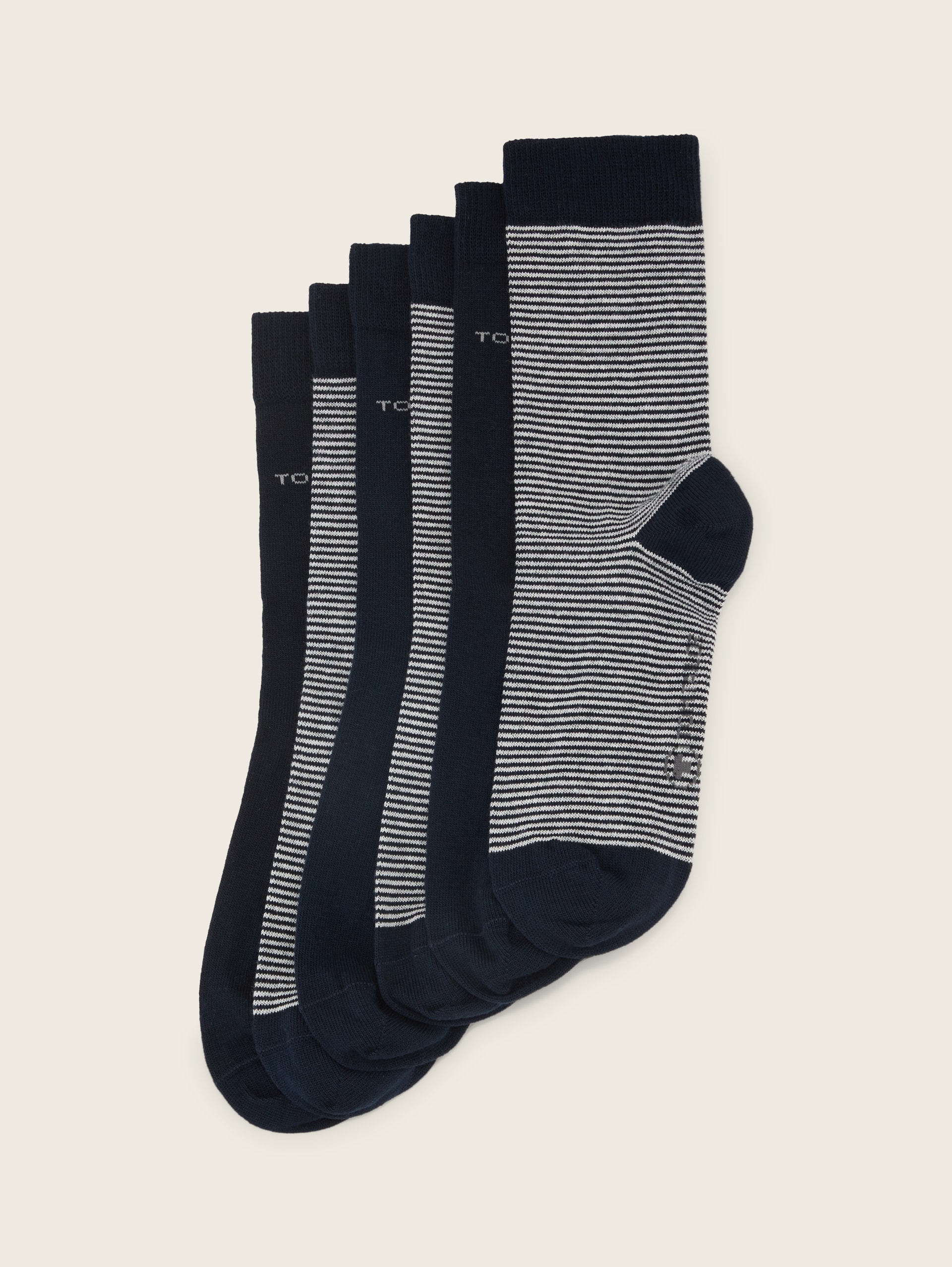Basic Sokken in een set van zes - dark navy - zijaanzicht product