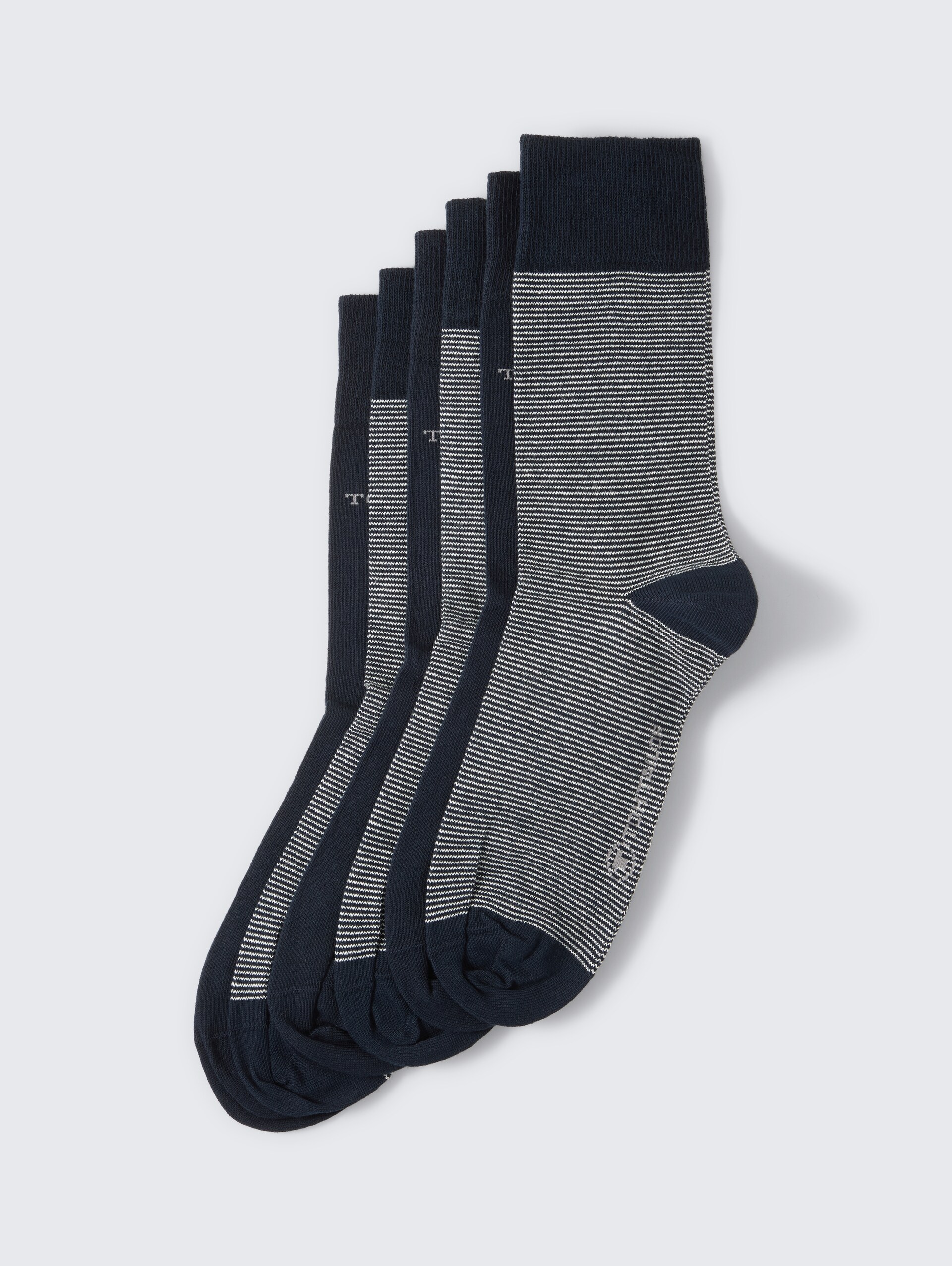Basic Sokken in een set van zes - dark navy - zijaanzicht product