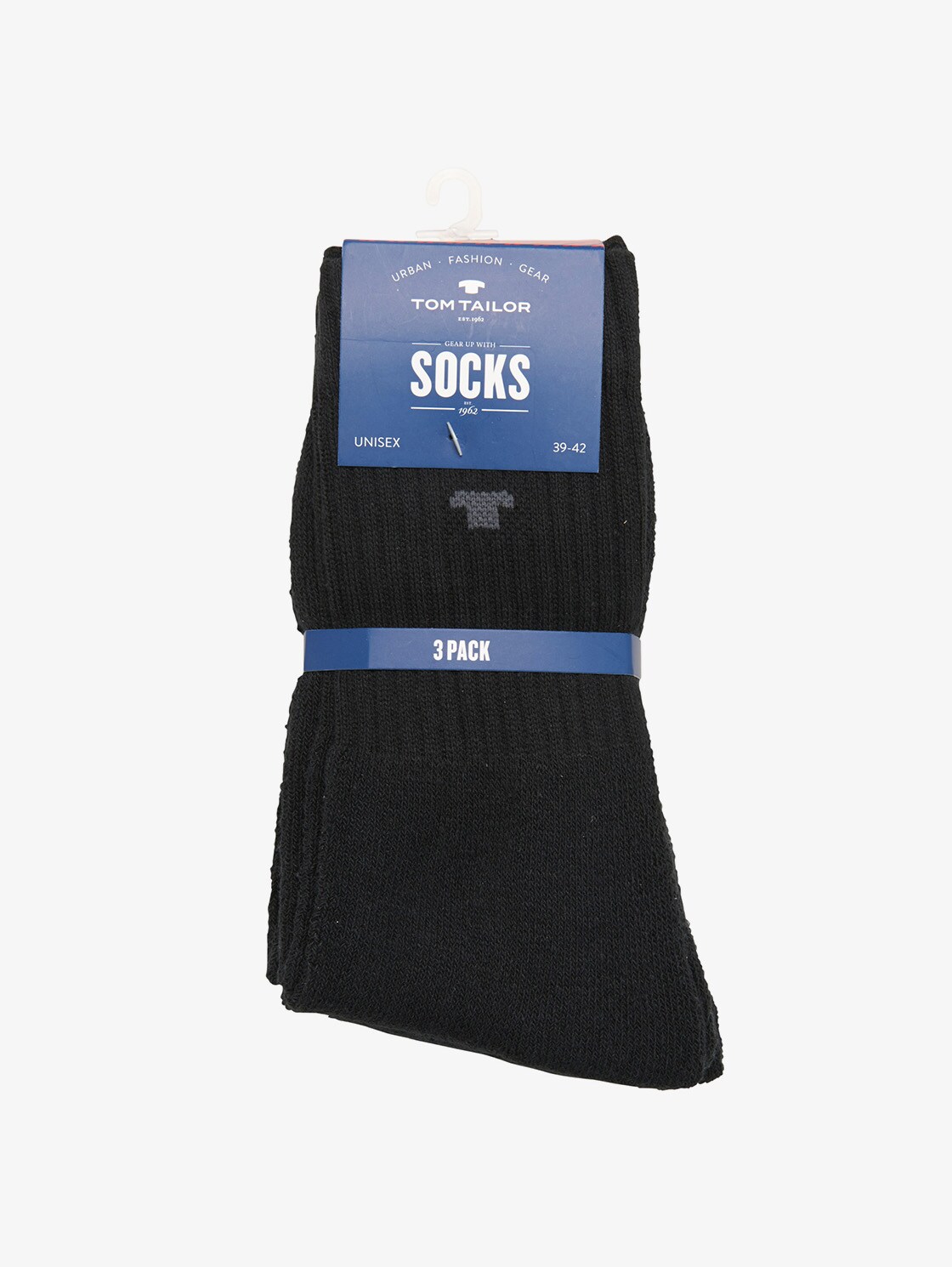 Lot de trois paires de chaussettes de tennis - black - Vue de face du produit