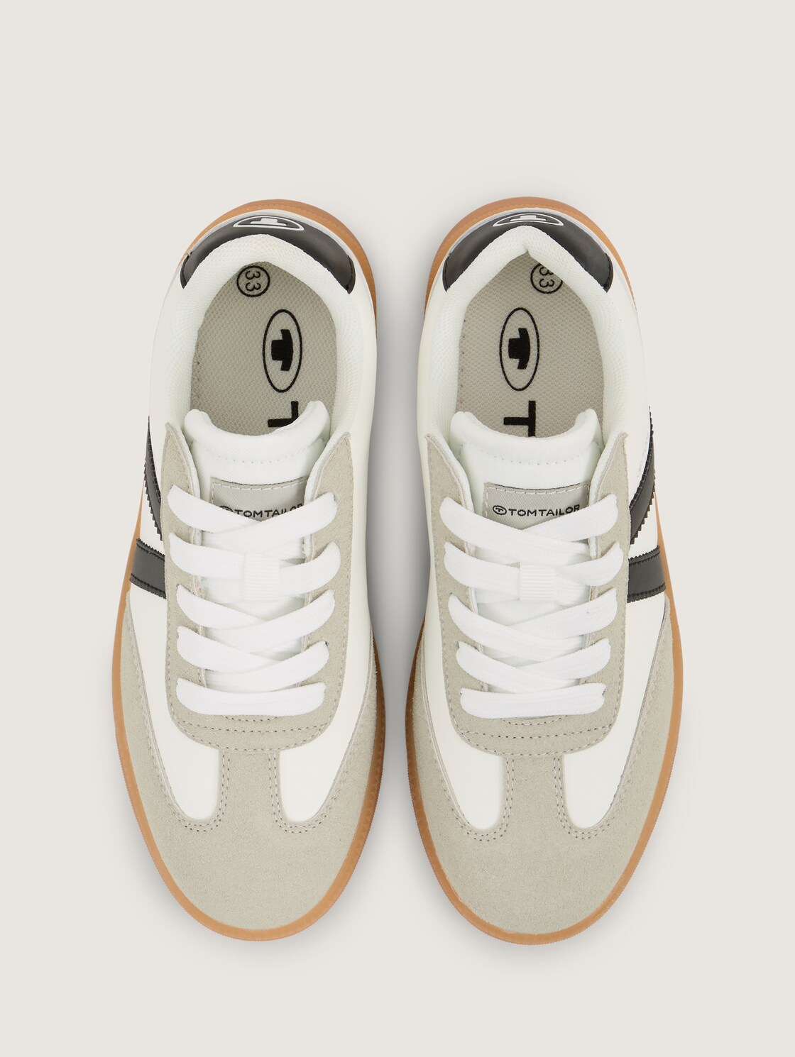 Sneaker mit Colour-Blocking - white-black - Produkt-Ansicht von oben 