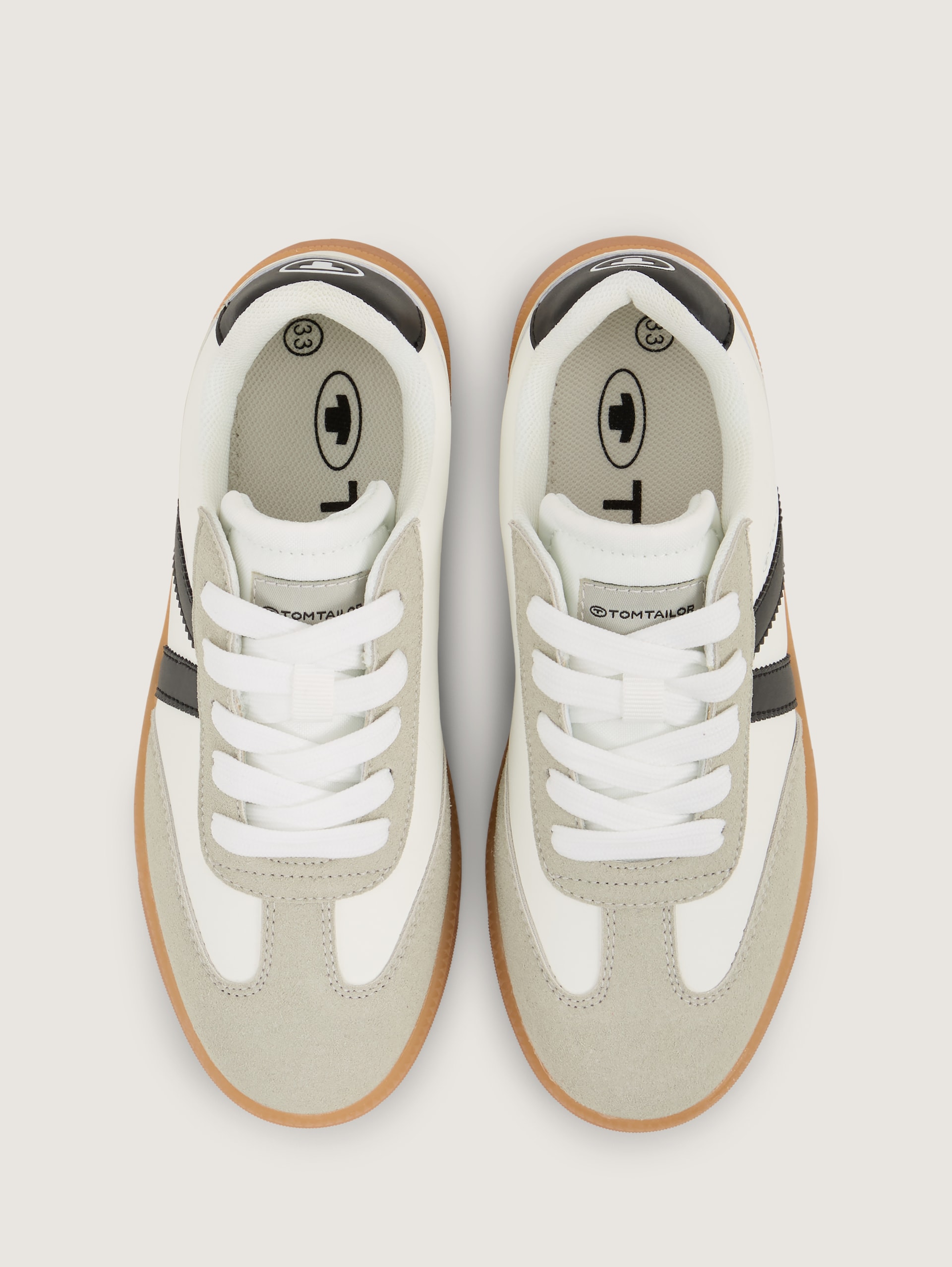 Sneakers met colourblocking - white-black - Bovenaanzicht product 