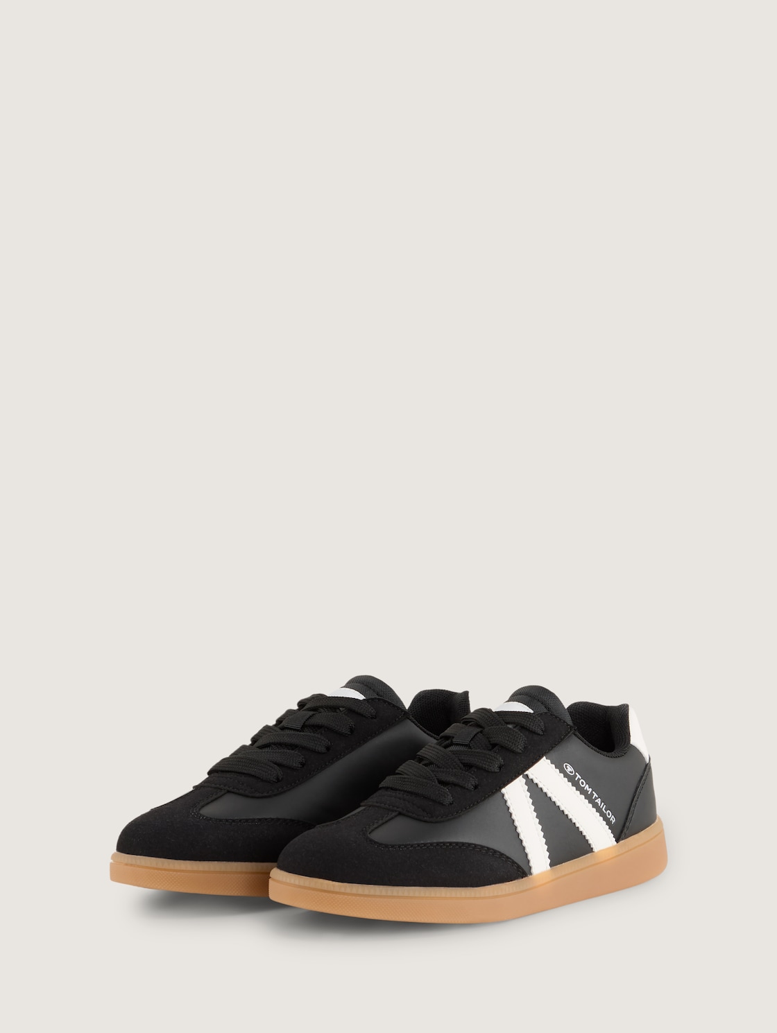 Sneaker mit Colour-Blocking - black-white - seitliche Produkt-Ansicht