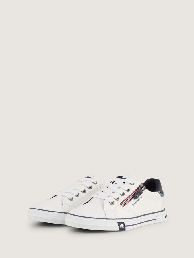 Trainers met decoratieve zijrits door Teen Boys, white