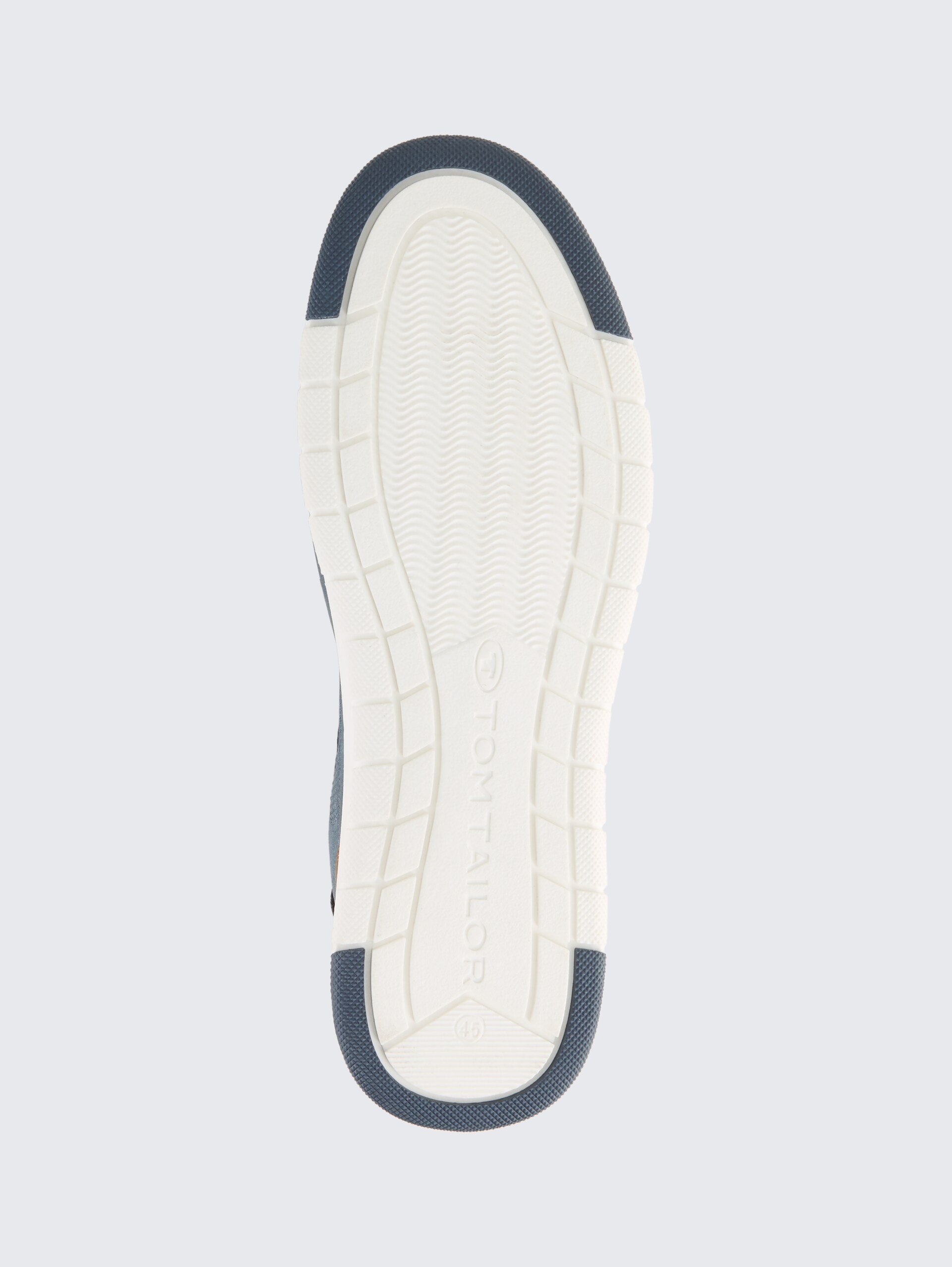 Sneaker aus strukturiertem Lederimitat - blue - Produkt-Ansicht Sohle