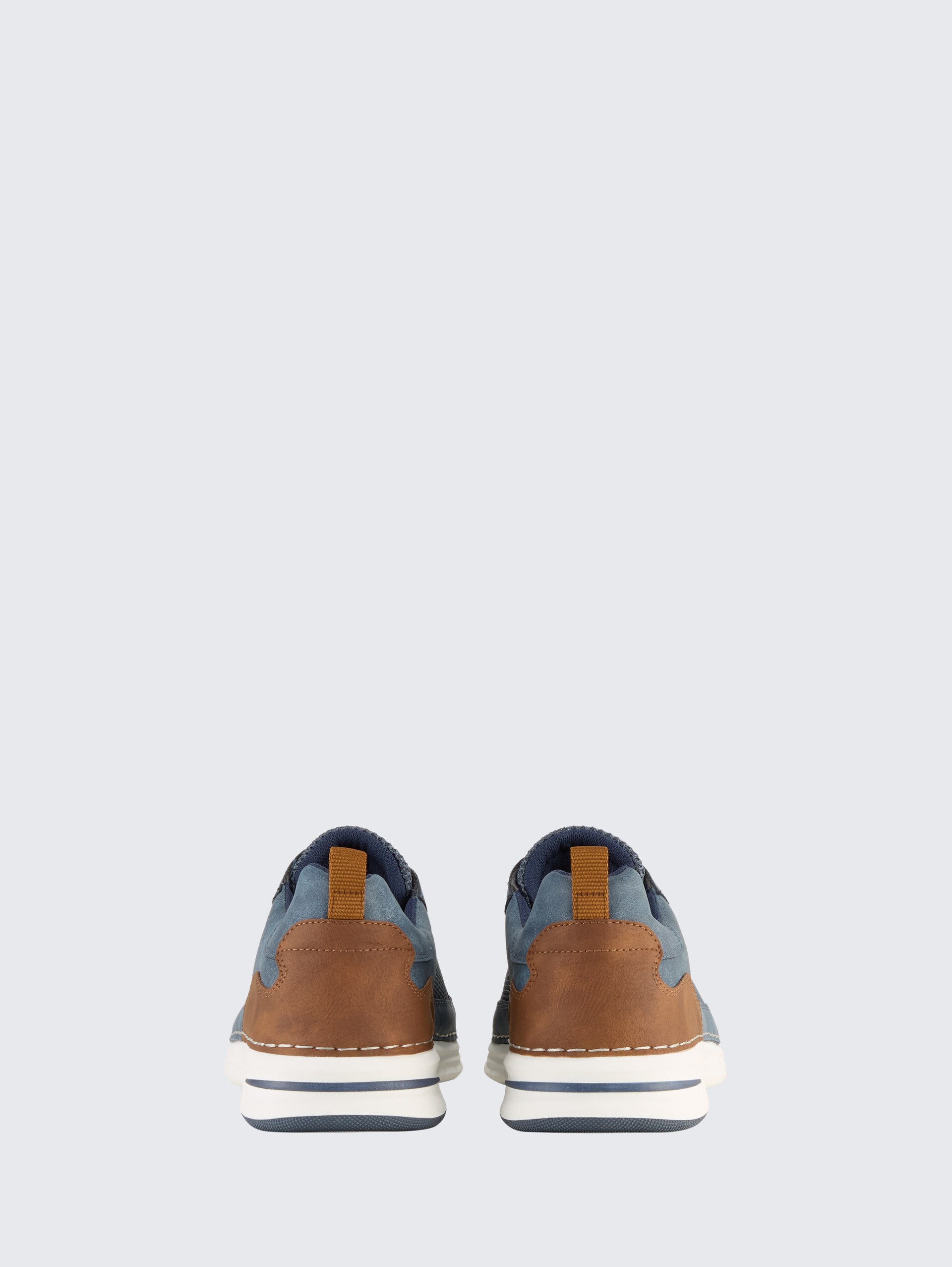 Sneaker aus strukturiertem Lederimitat - blue - Produkt-Rückansicht