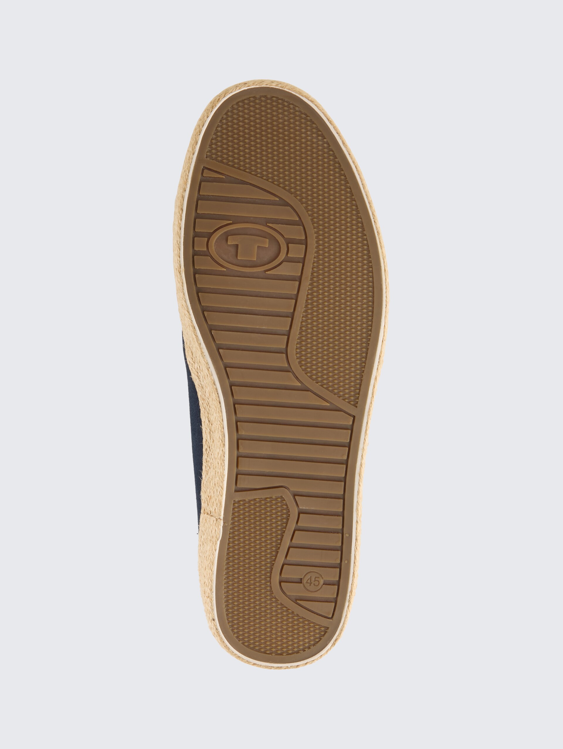 Schnürschuhe mit Bastsohle - navy - Produkt-Ansicht Sohle