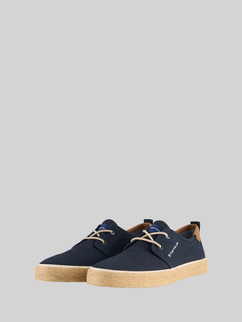 Lace-up shoes with basalt sole by Men, navy