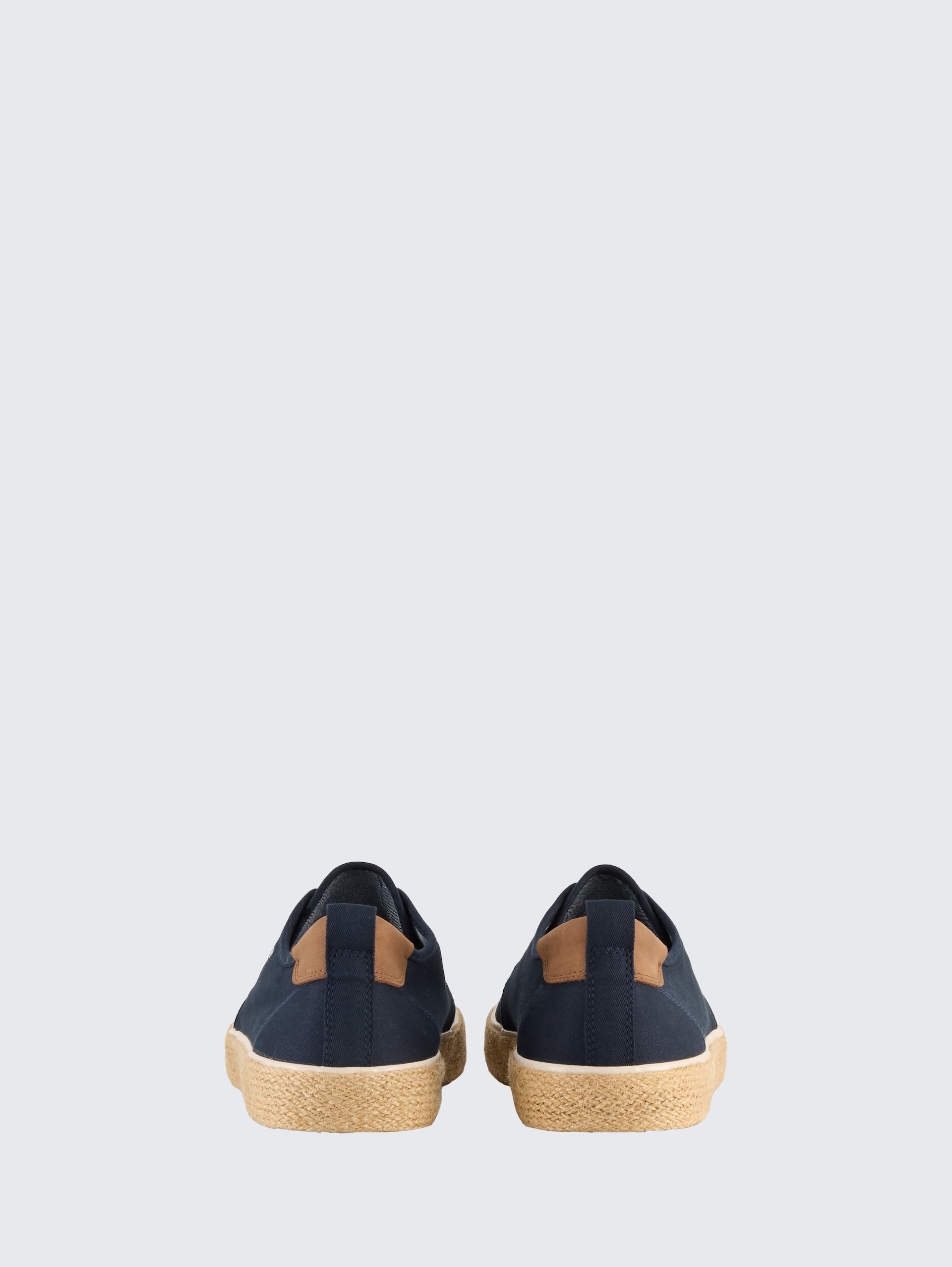 Schnürschuhe mit Bastsohle - navy - Produkt-Rückansicht