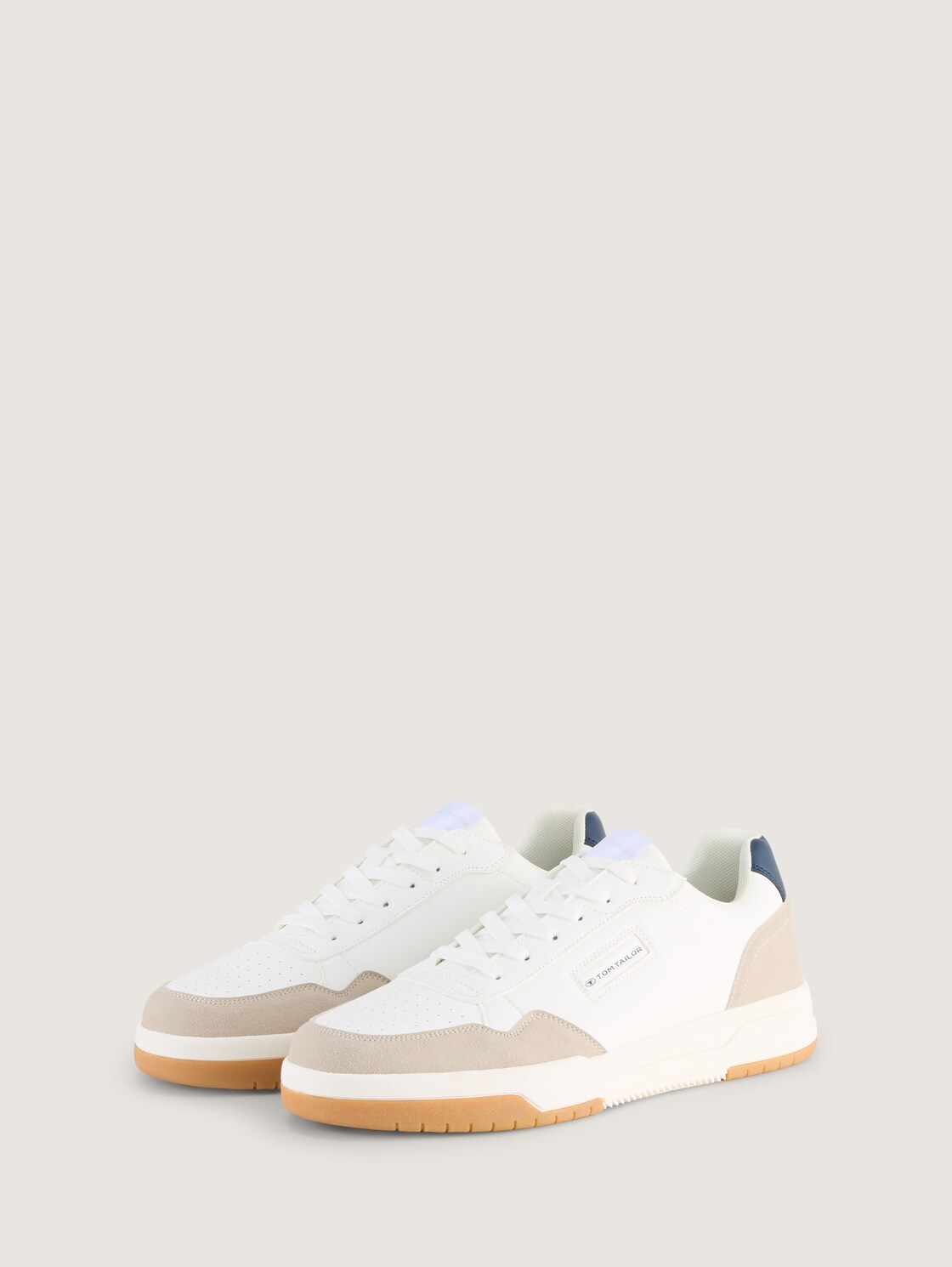 Sneaker mit Colour-Blocking - white-navy - seitliche Produkt-Ansicht