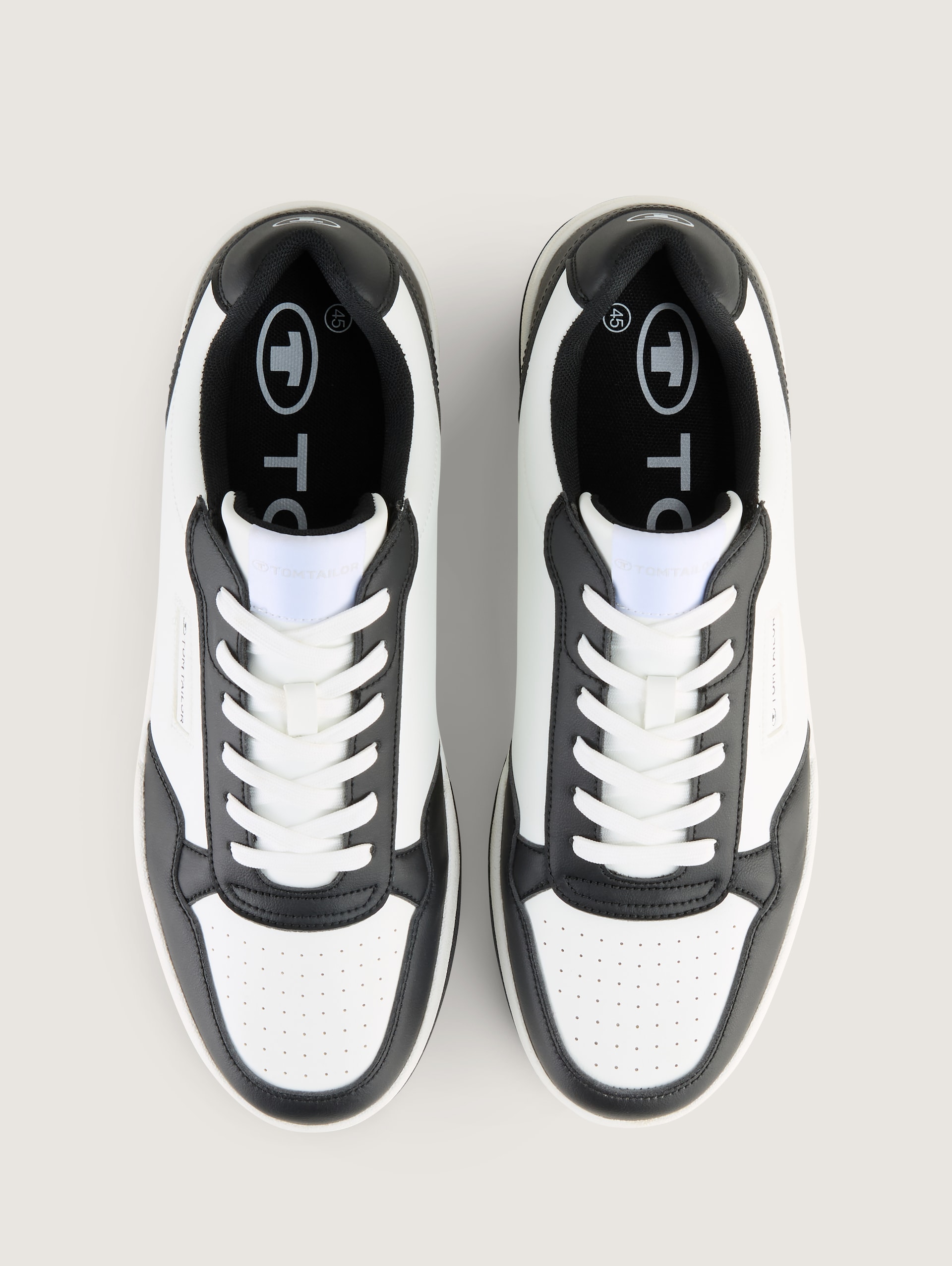 Sneakers met colourblocking - black-white - Bovenaanzicht product 