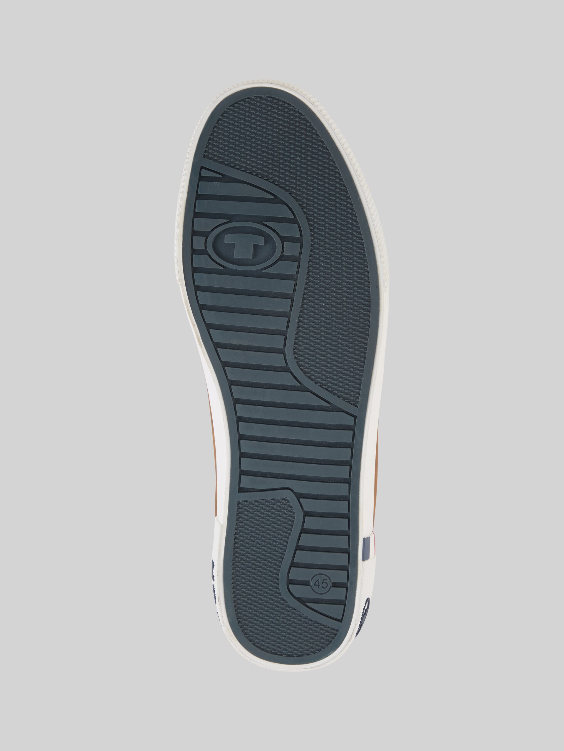 Sneakers with zipper detail - cognac - Product view sole 