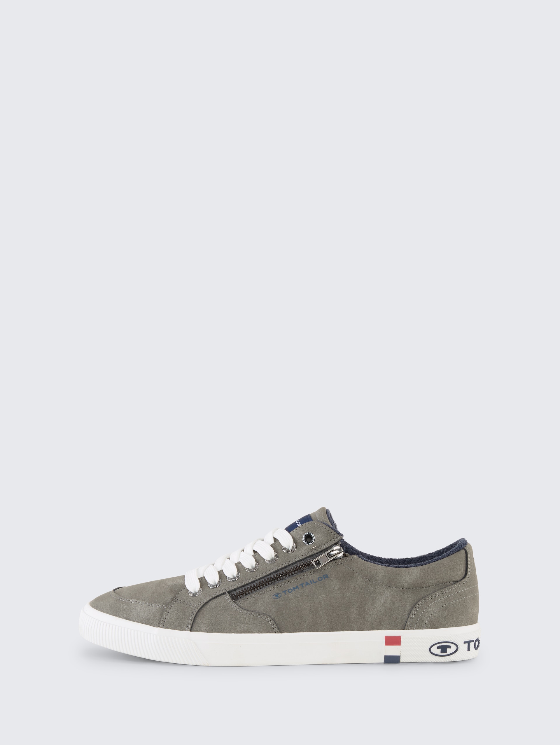 Sneaker mit Reißverschluss-Detail - grey - seitliche Produkt-Ansicht