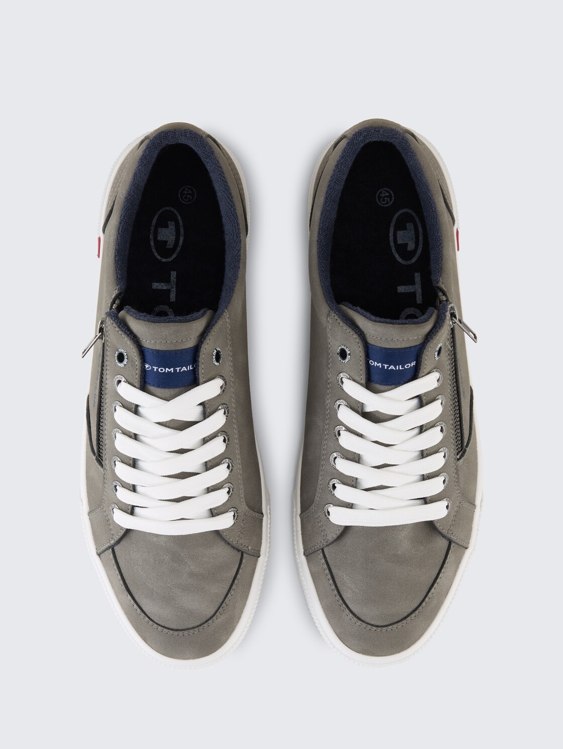 Sneaker mit Reißverschluss-Detail - grey - Produkt-Ansicht von oben 