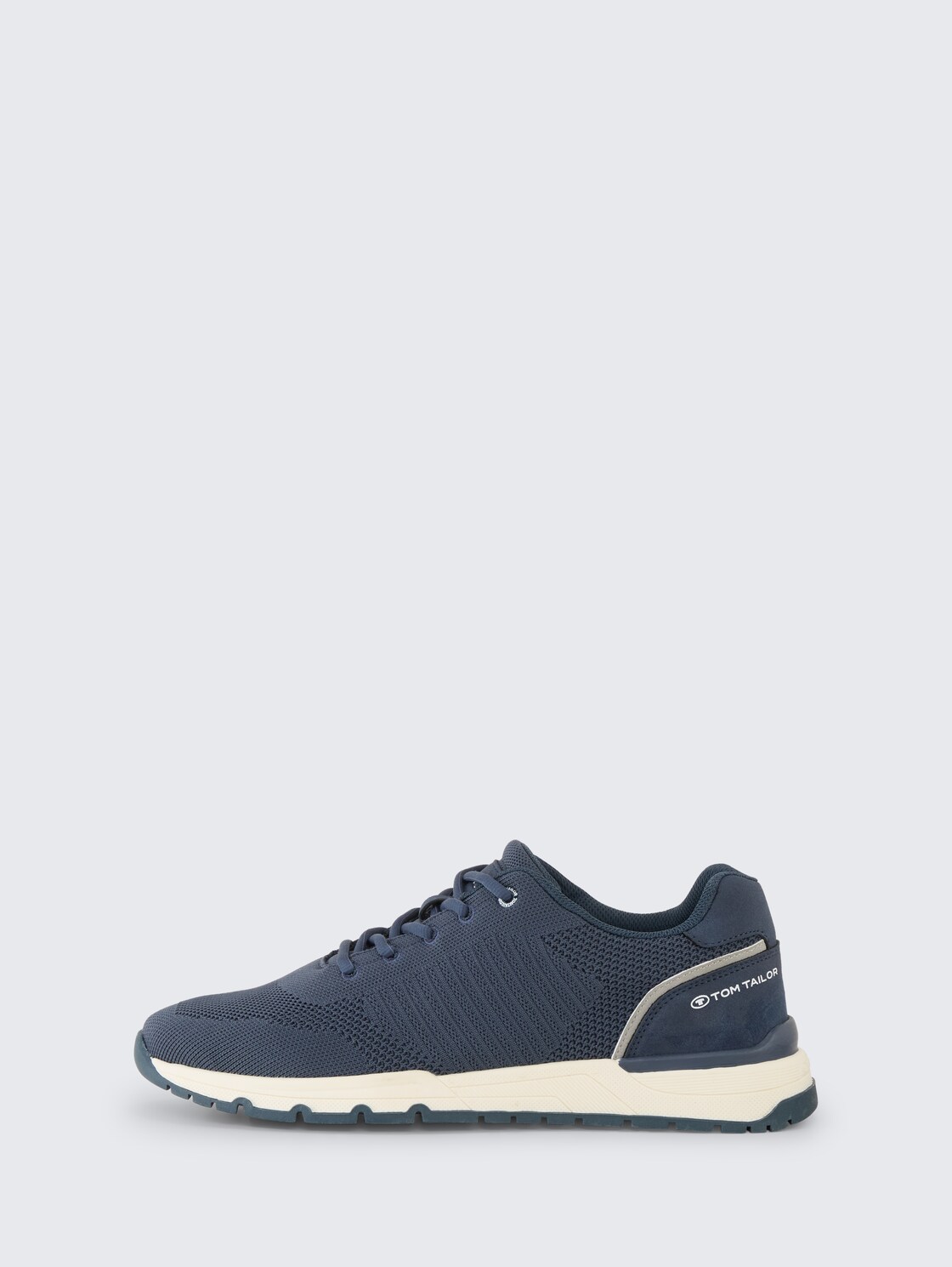 Sneaker im Knitted-Look - navy-ltgrey - seitliche Produkt-Ansicht