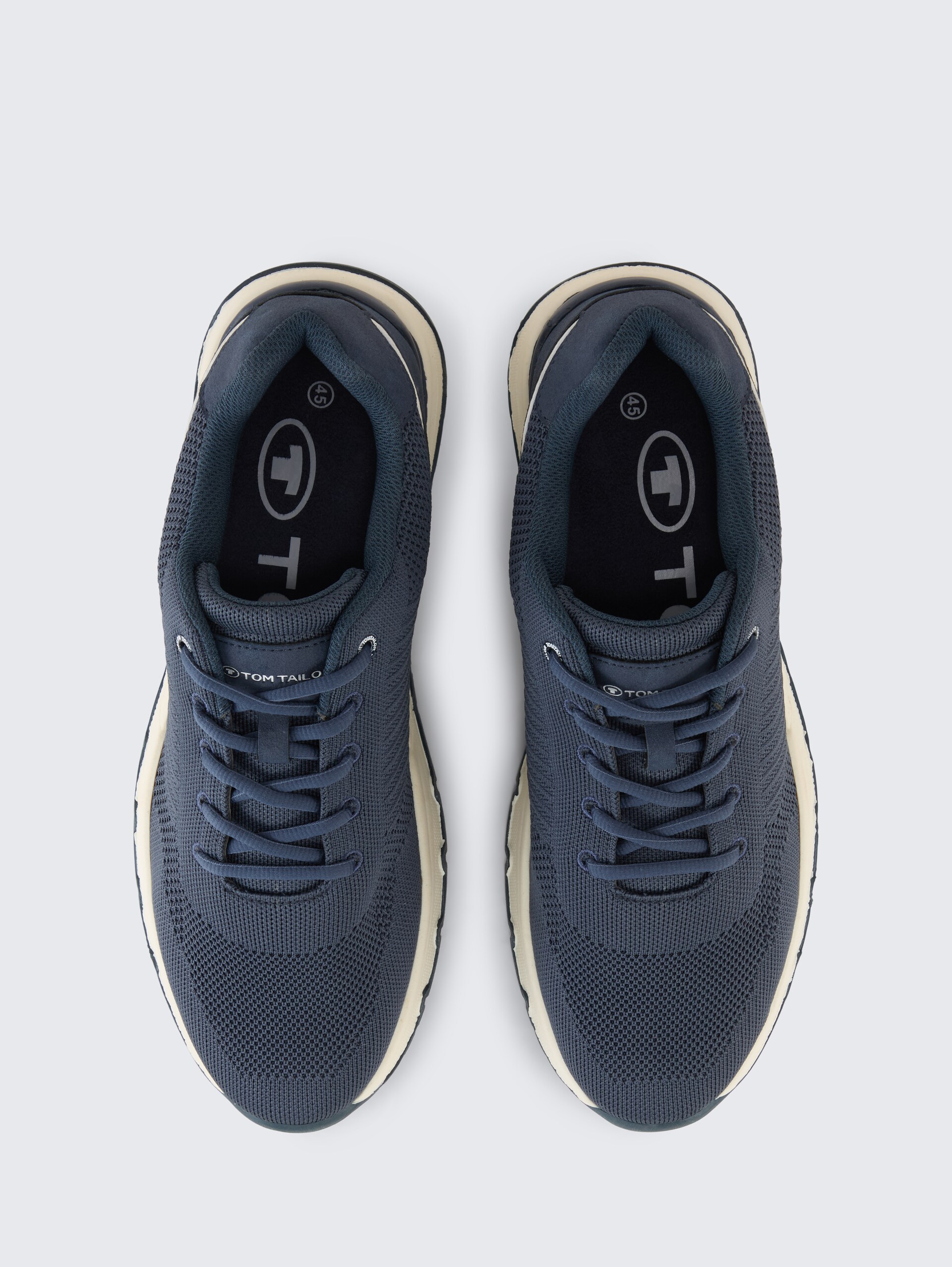 Sneaker im Knitted-Look - navy-ltgrey - Produkt-Ansicht von oben 