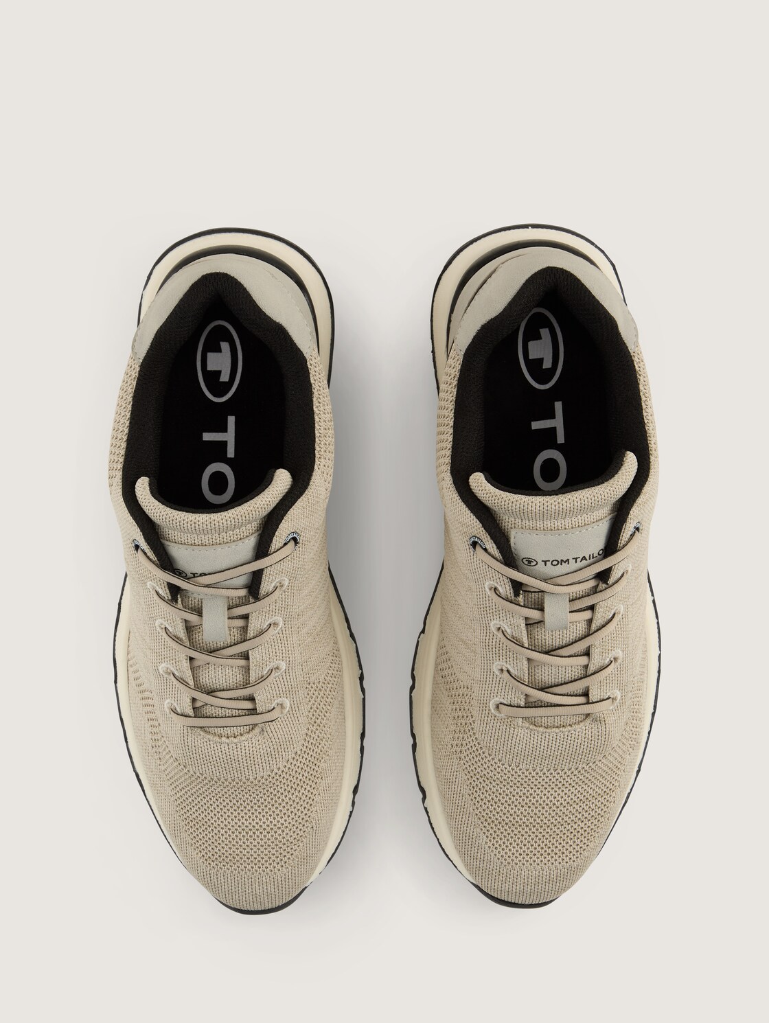 Sneaker im Knitted-Look - sand - Produkt-Ansicht von oben 