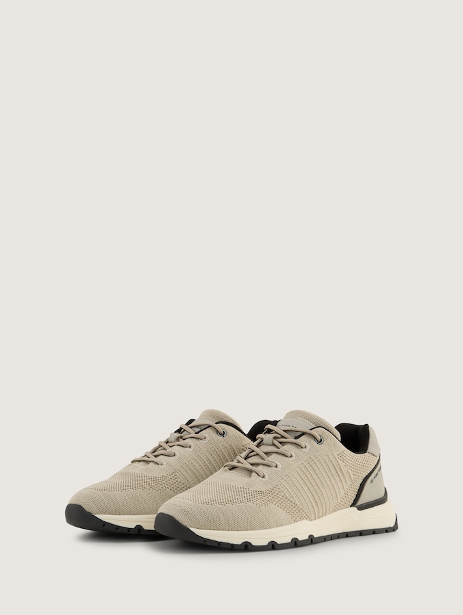 Sneakers met gebreide look door Men, sand