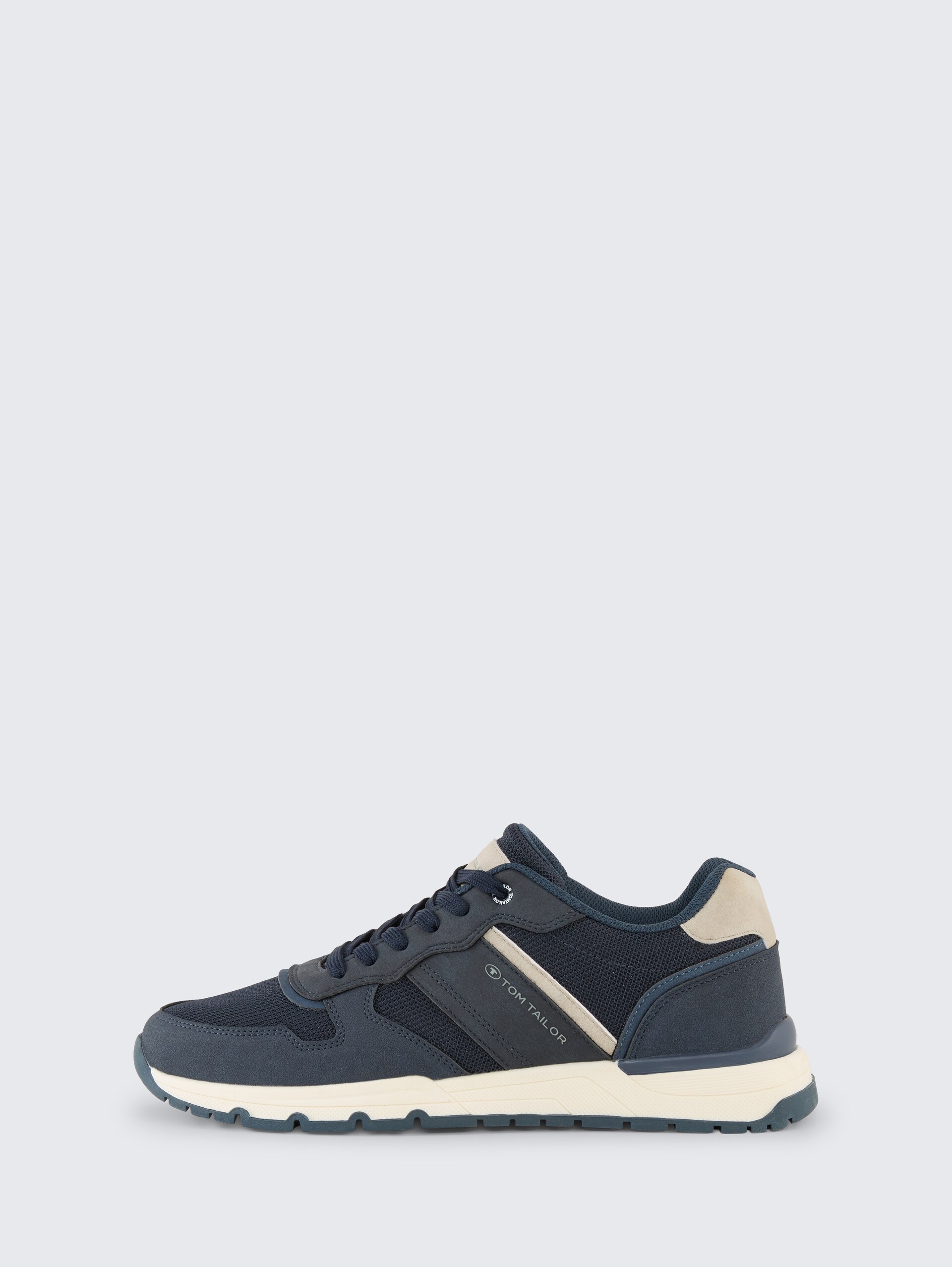 Sneaker mit Mesh-Einsatz - navy - seitliche Produkt-Ansicht