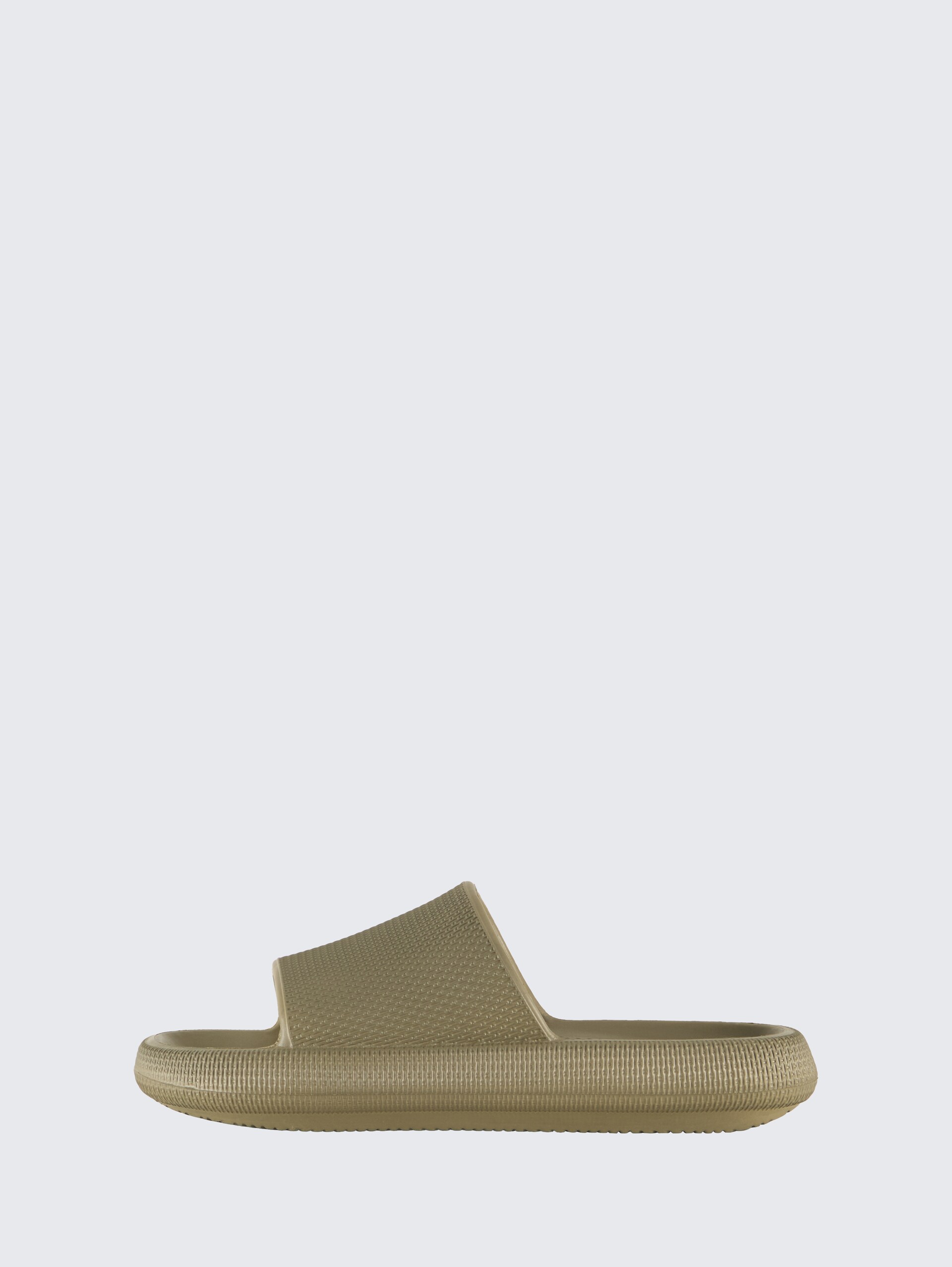 Slides mit Plateau - khaki - seitliche Produkt-Ansicht
