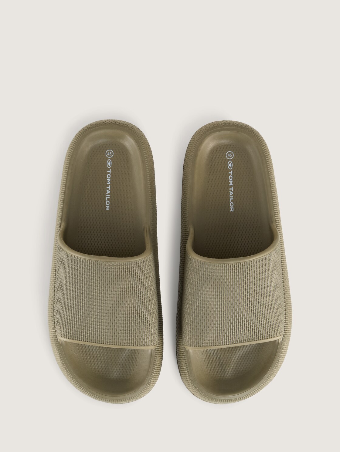 Slides mit Plateau - khaki - Produkt-Ansicht von oben 