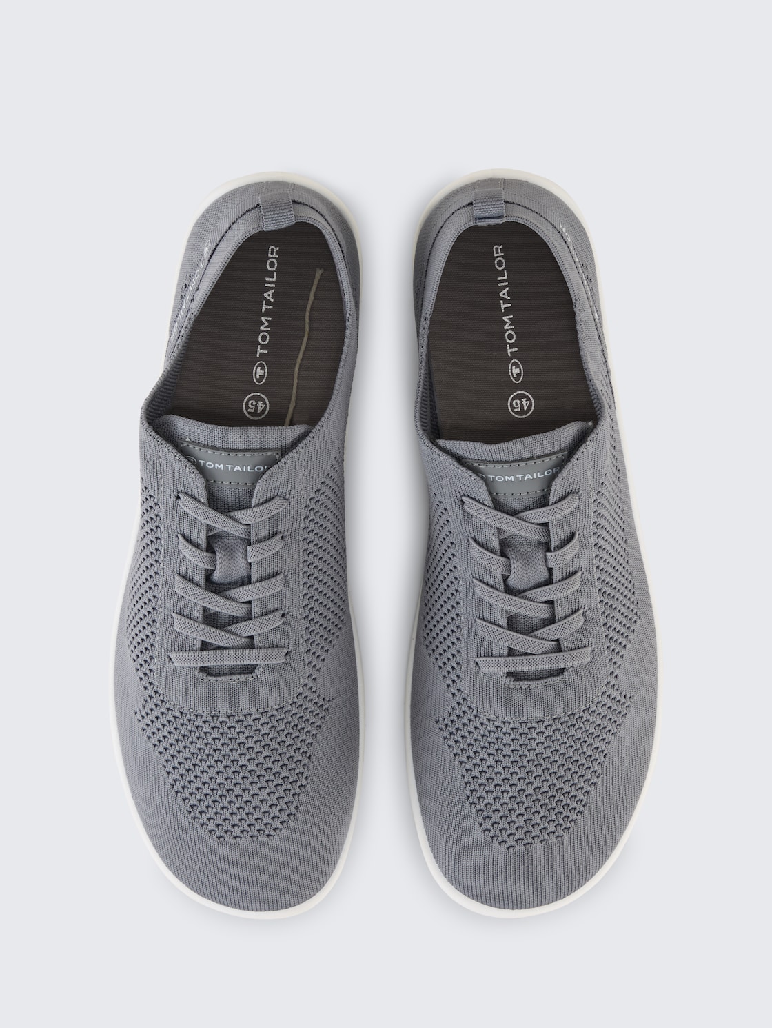 Leichte Schlupf-Sneaker mit Mesh - grey - Produkt-Ansicht von oben 