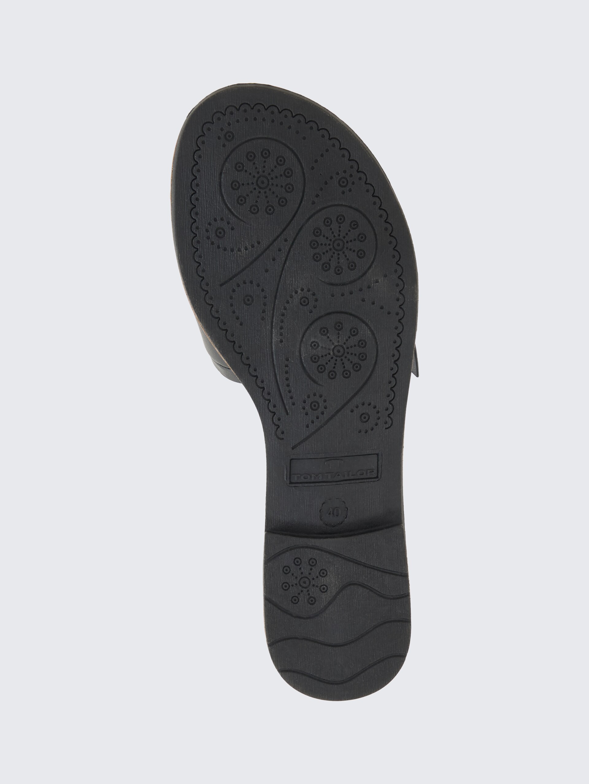 Flache Sandalen mit Schleifen-Detail - black - Produkt-Ansicht Sohle