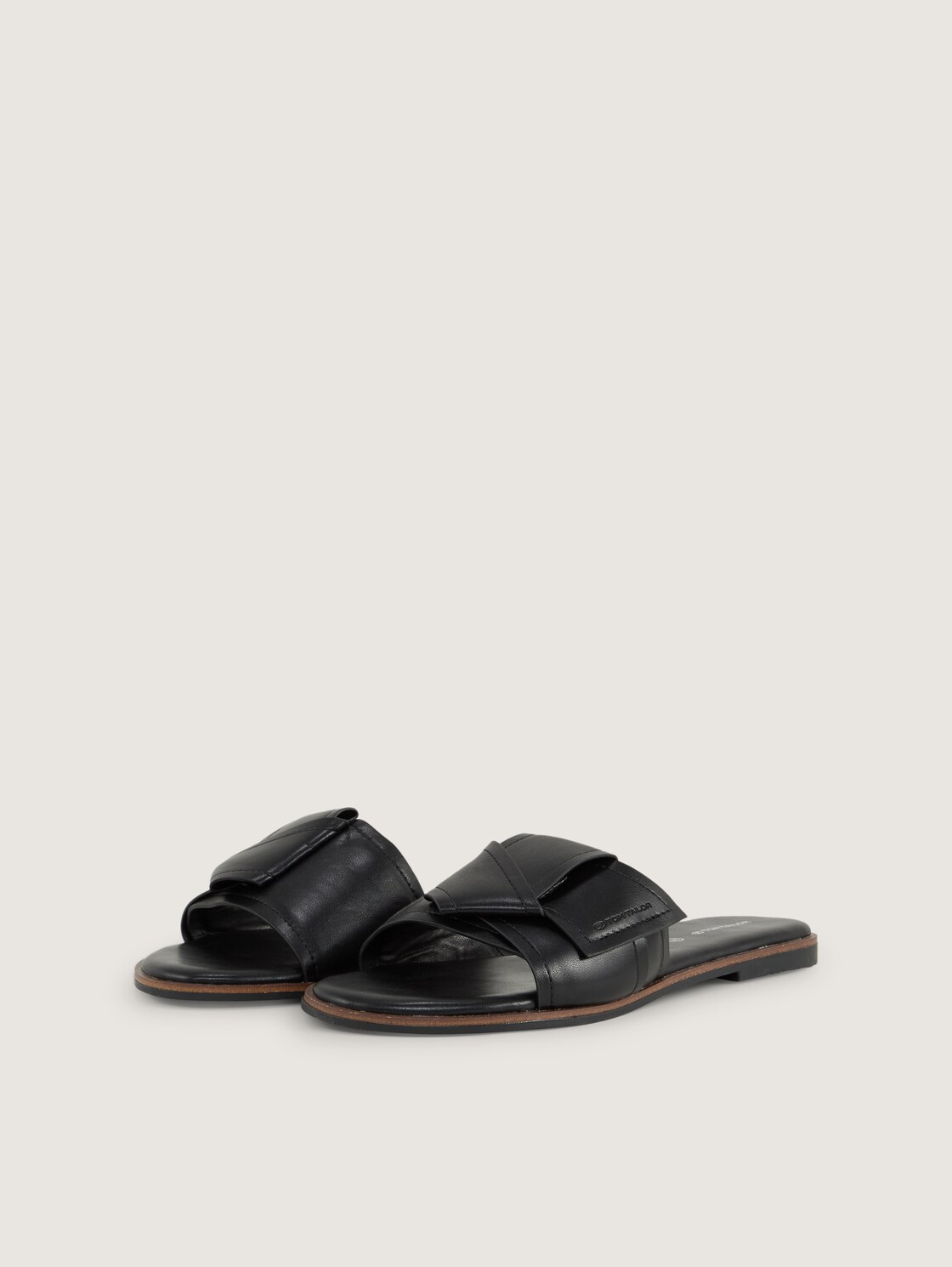 Flache Sandalen mit Schleifen-Detail - black - seitliche Produkt-Ansicht