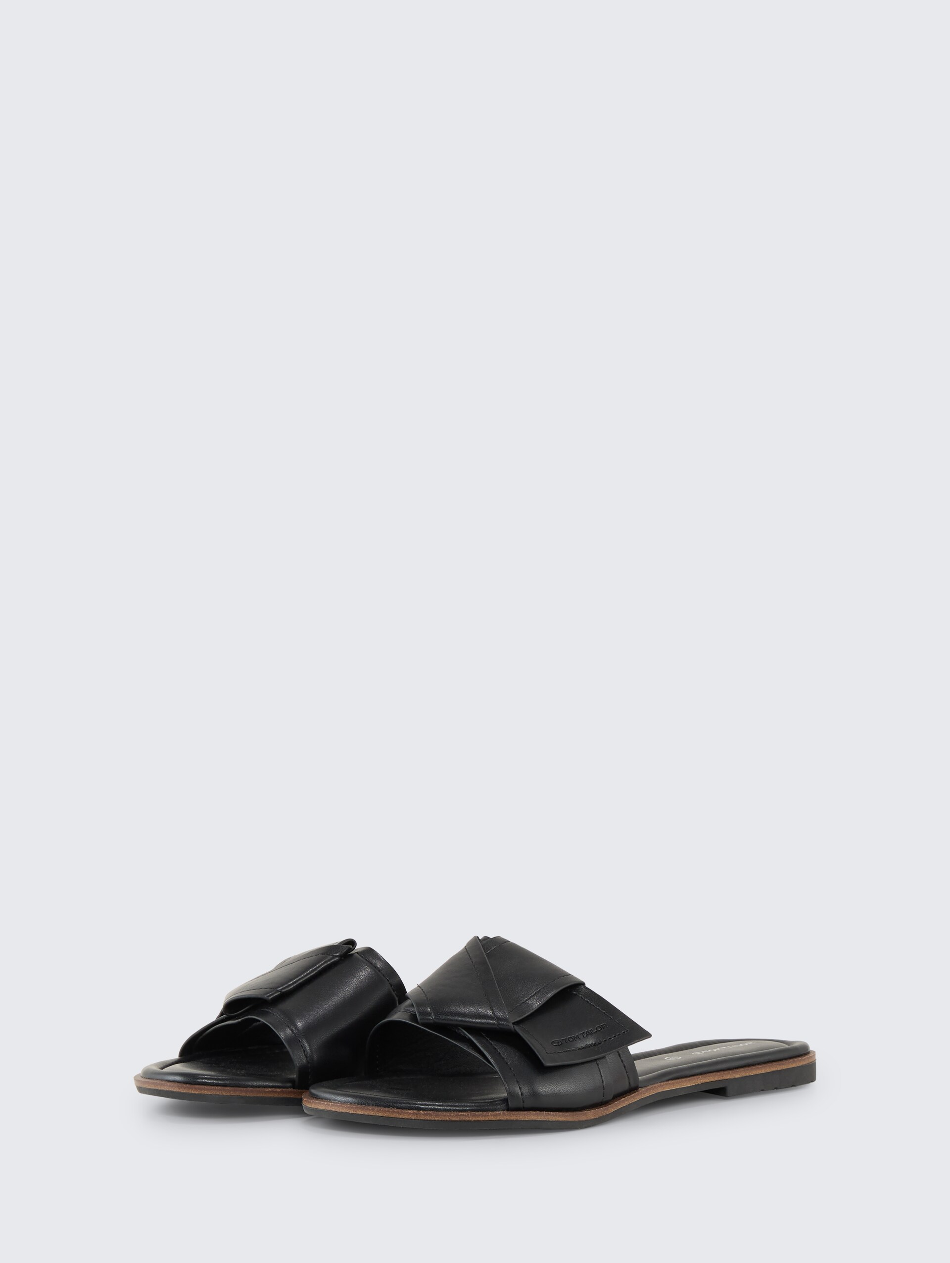 Flache Sandalen mit Schleifen-Detail - black - seitliche Produkt-Ansicht