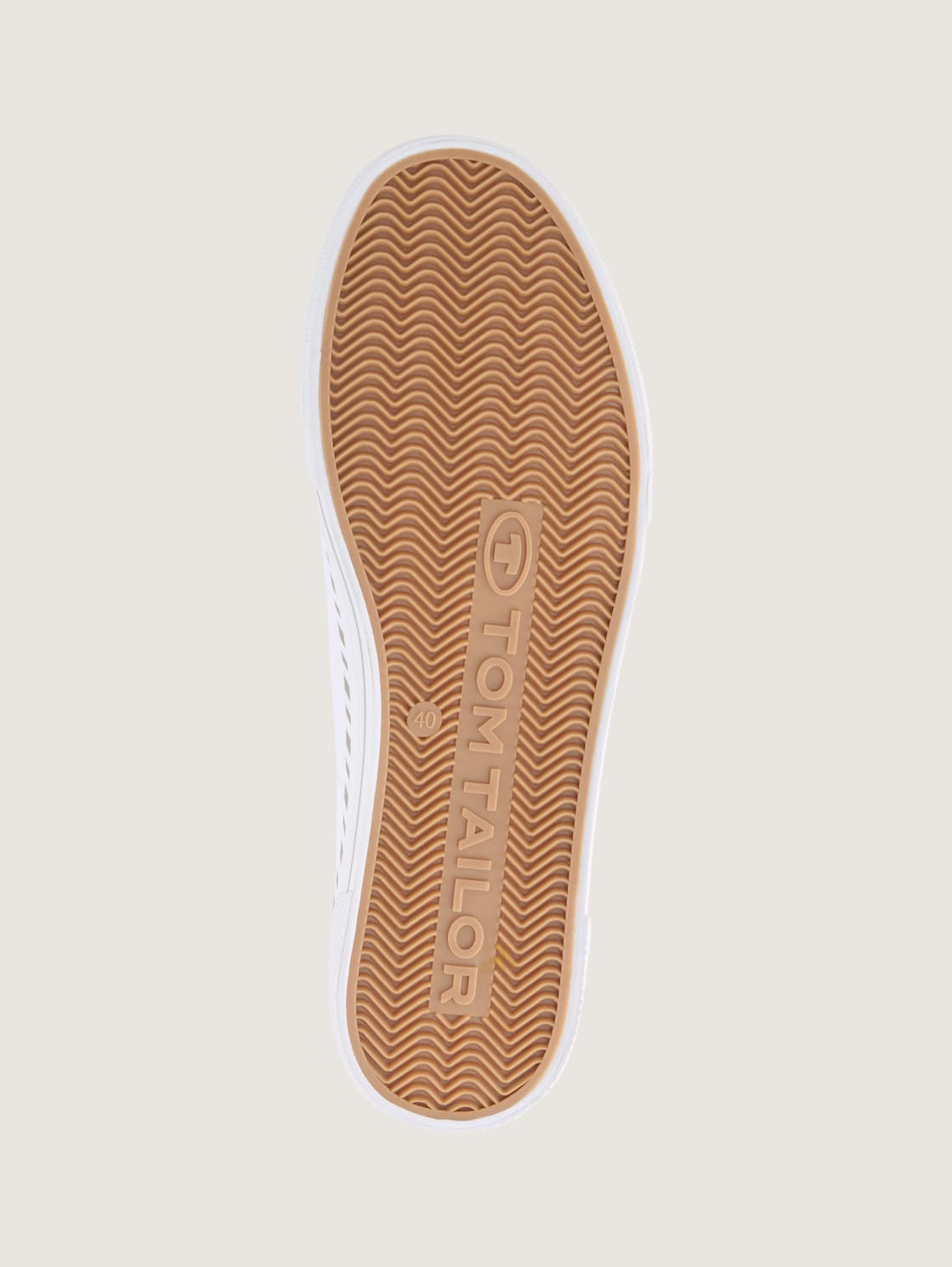 Leichter Sneaker aus Textilstoff - white - Produkt-Ansicht Sohle