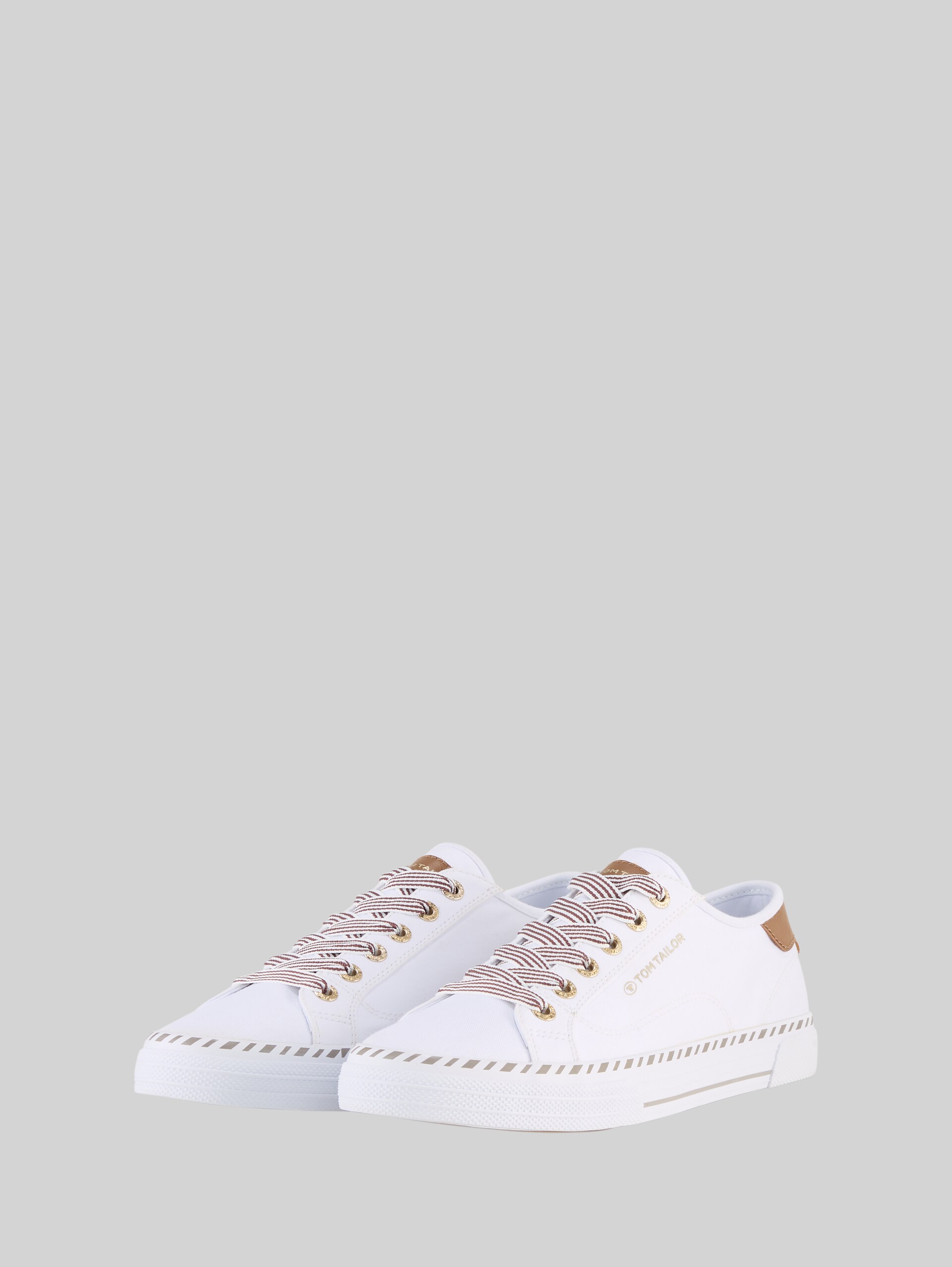 Lightweight trainers made from textile fabric - white - side product view