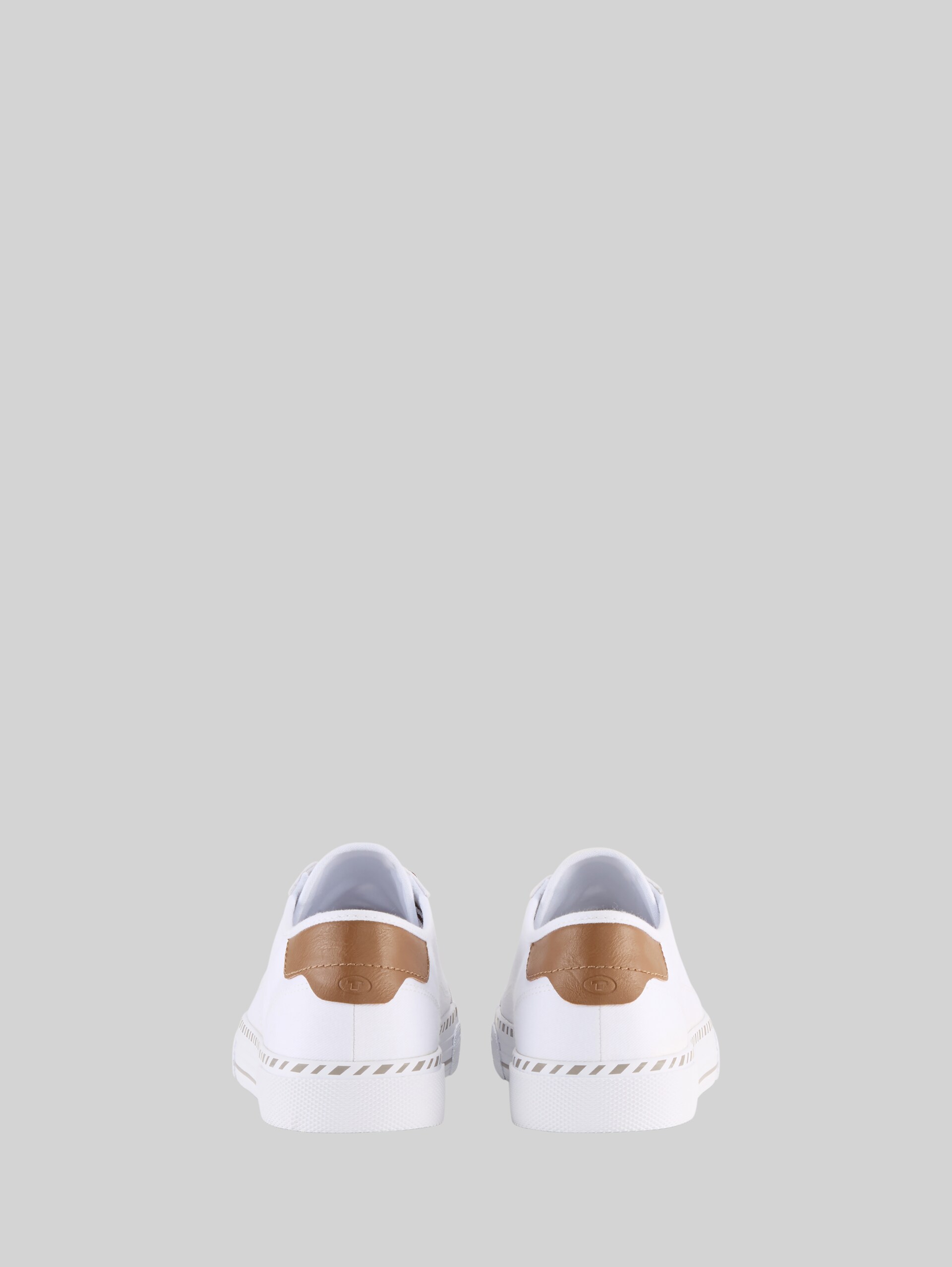 Lightweight trainers made from textile fabric - white - Product rear view