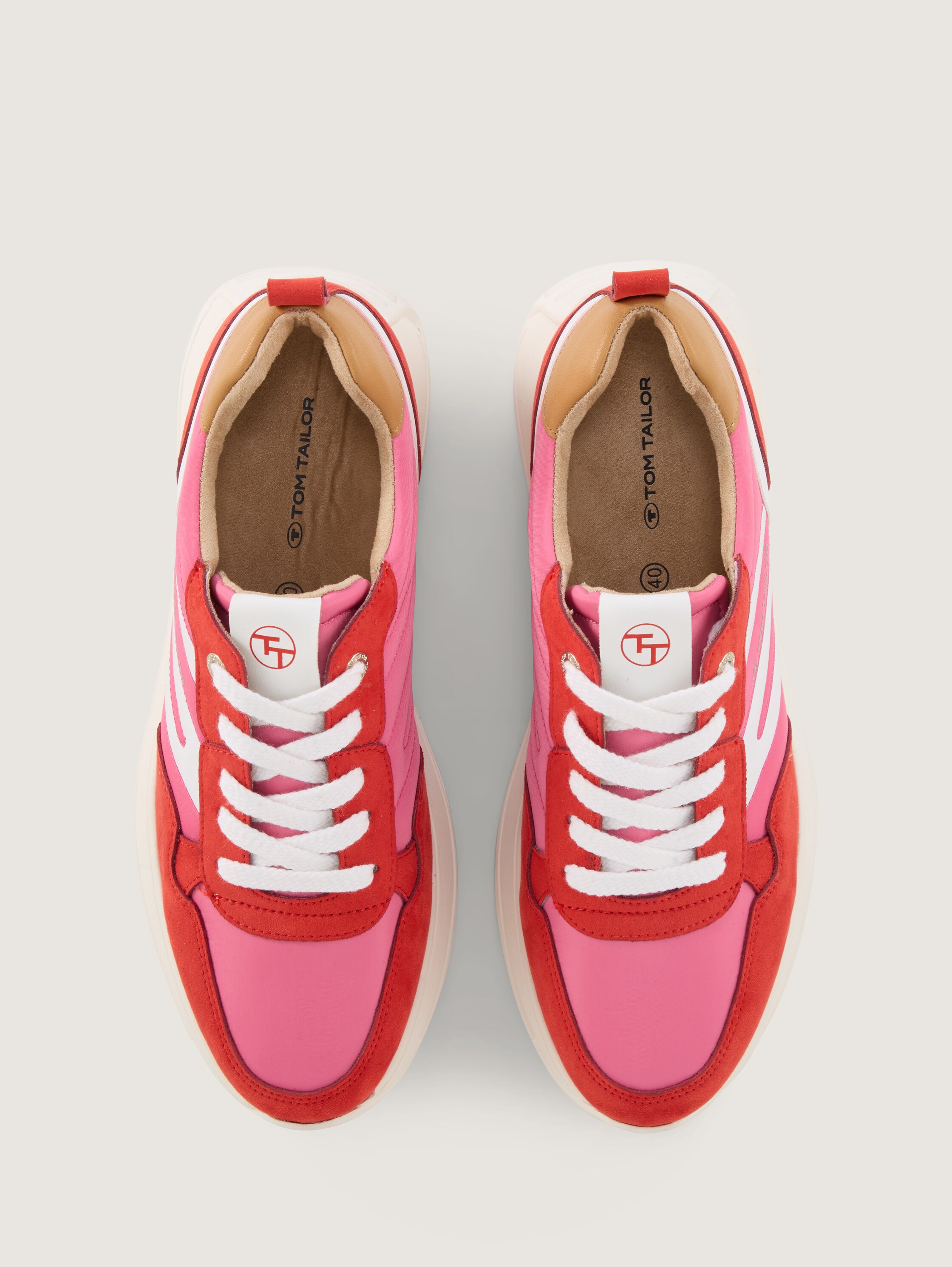 Sneaker mit Colour-Blocking - redrose - Produkt-Ansicht von oben 