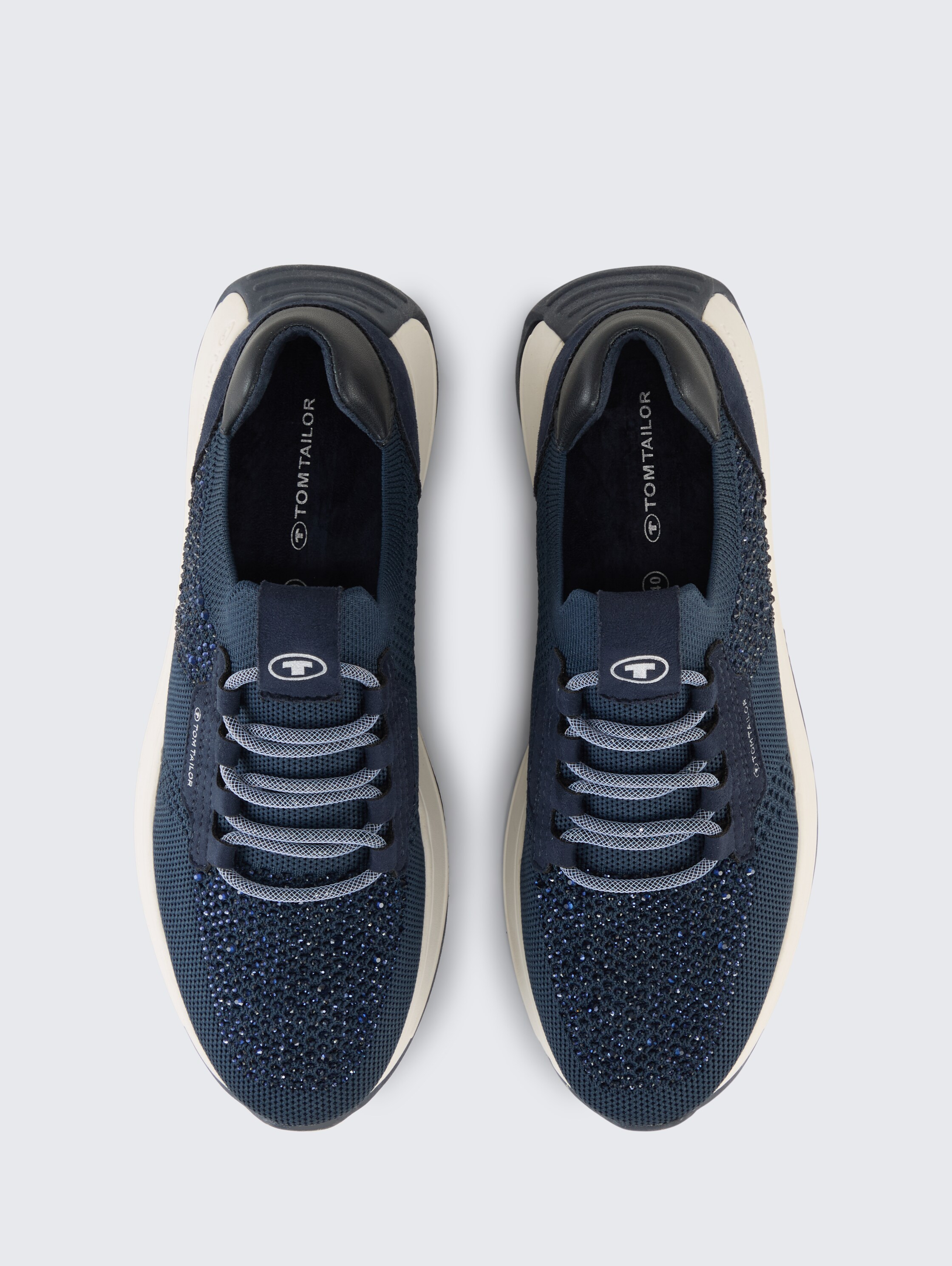 Sneaker mit Glitzer-Optik - navy - Produkt-Ansicht von oben 
