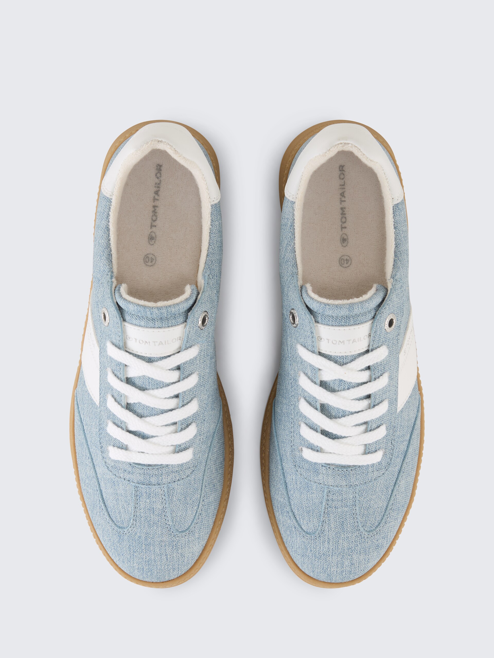Sneaker in Jeans-Optik - Jeans-white - Produkt-Ansicht von oben 