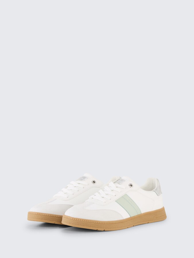 Trainers met kleurblokjes door Women, white-mint