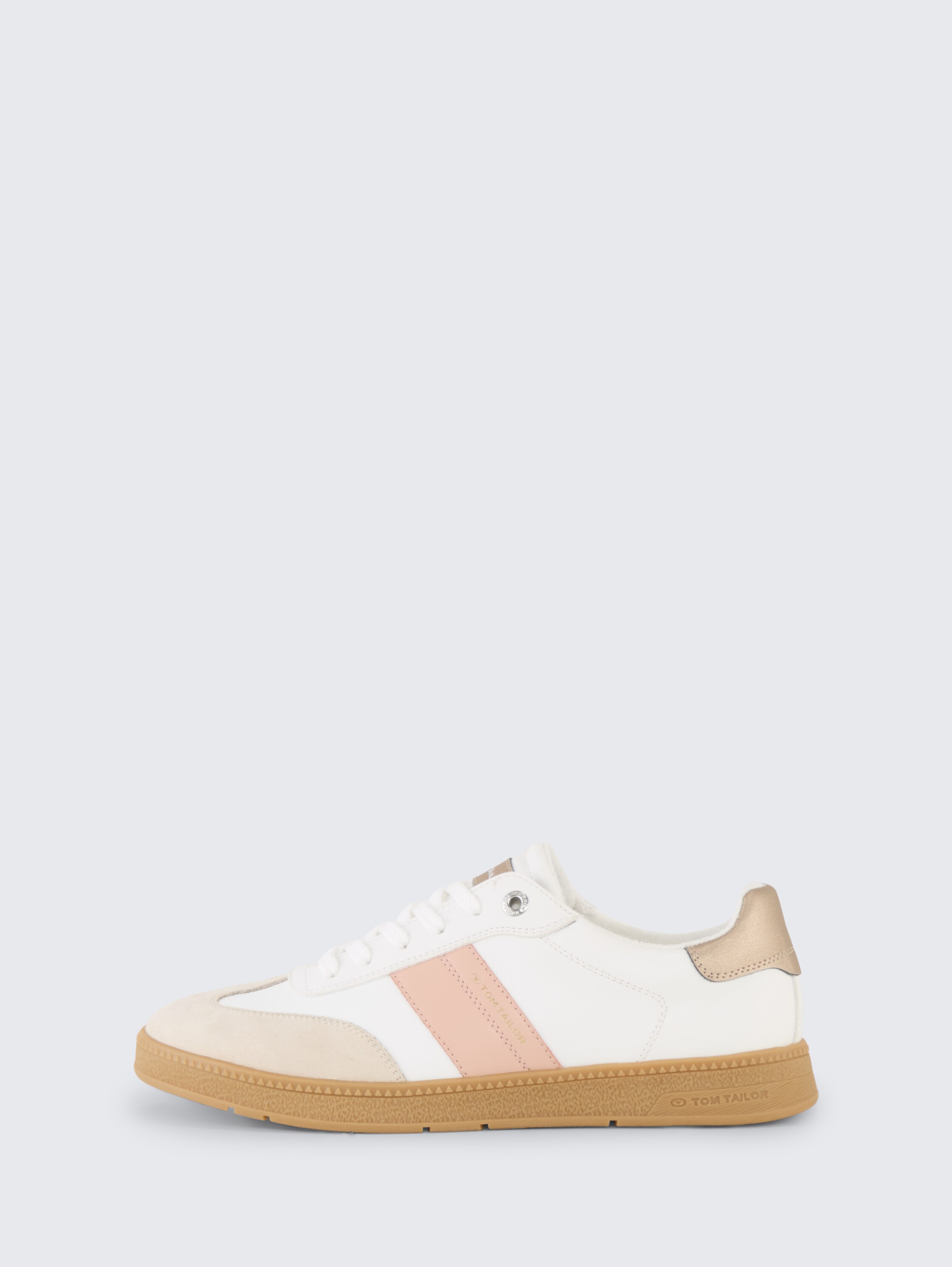 Sneaker mit Colour-Blocking - white-nude - seitliche Produkt-Ansicht