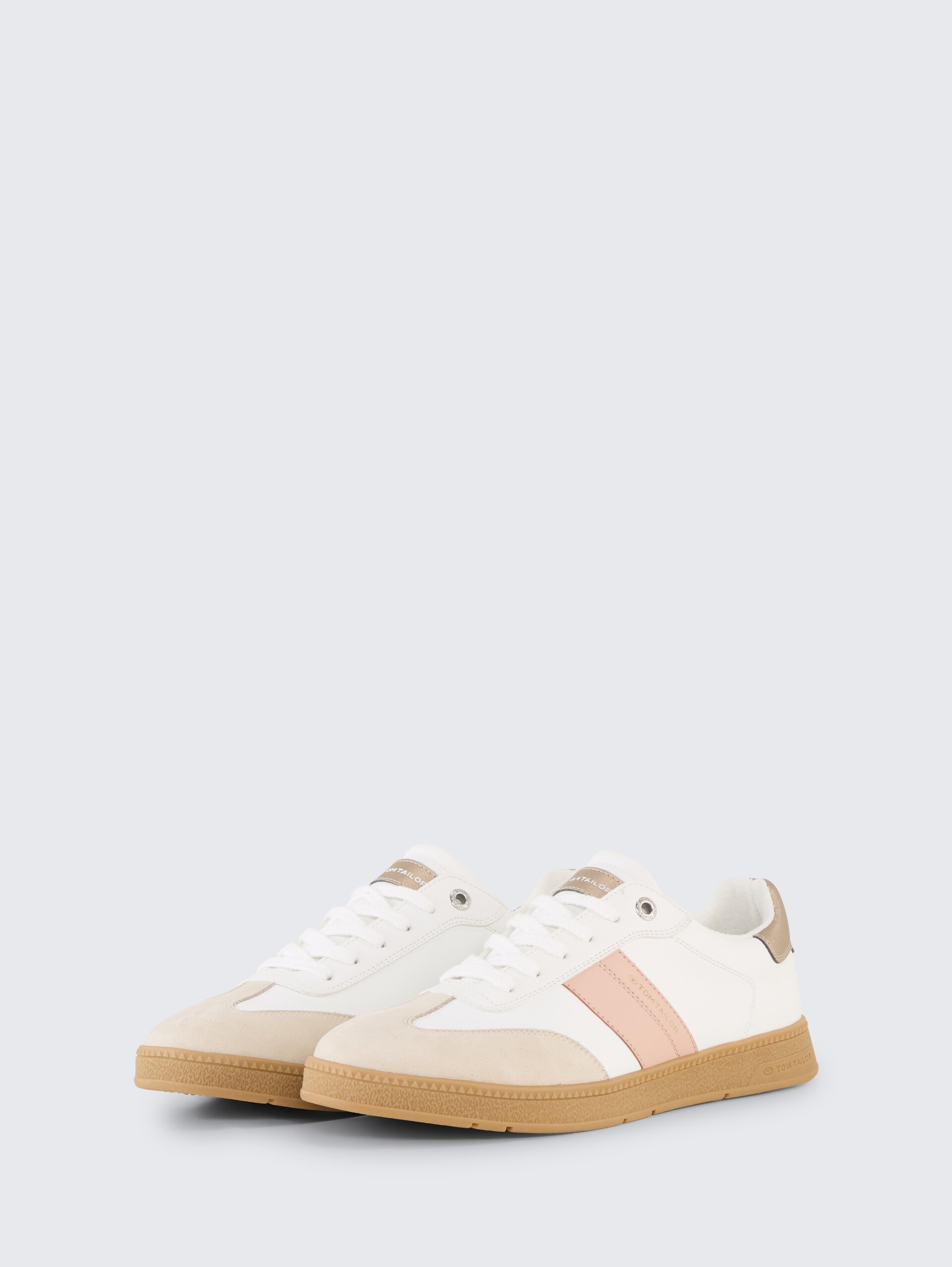 Sneakers met colourblocking - white-nude - zijaanzicht product