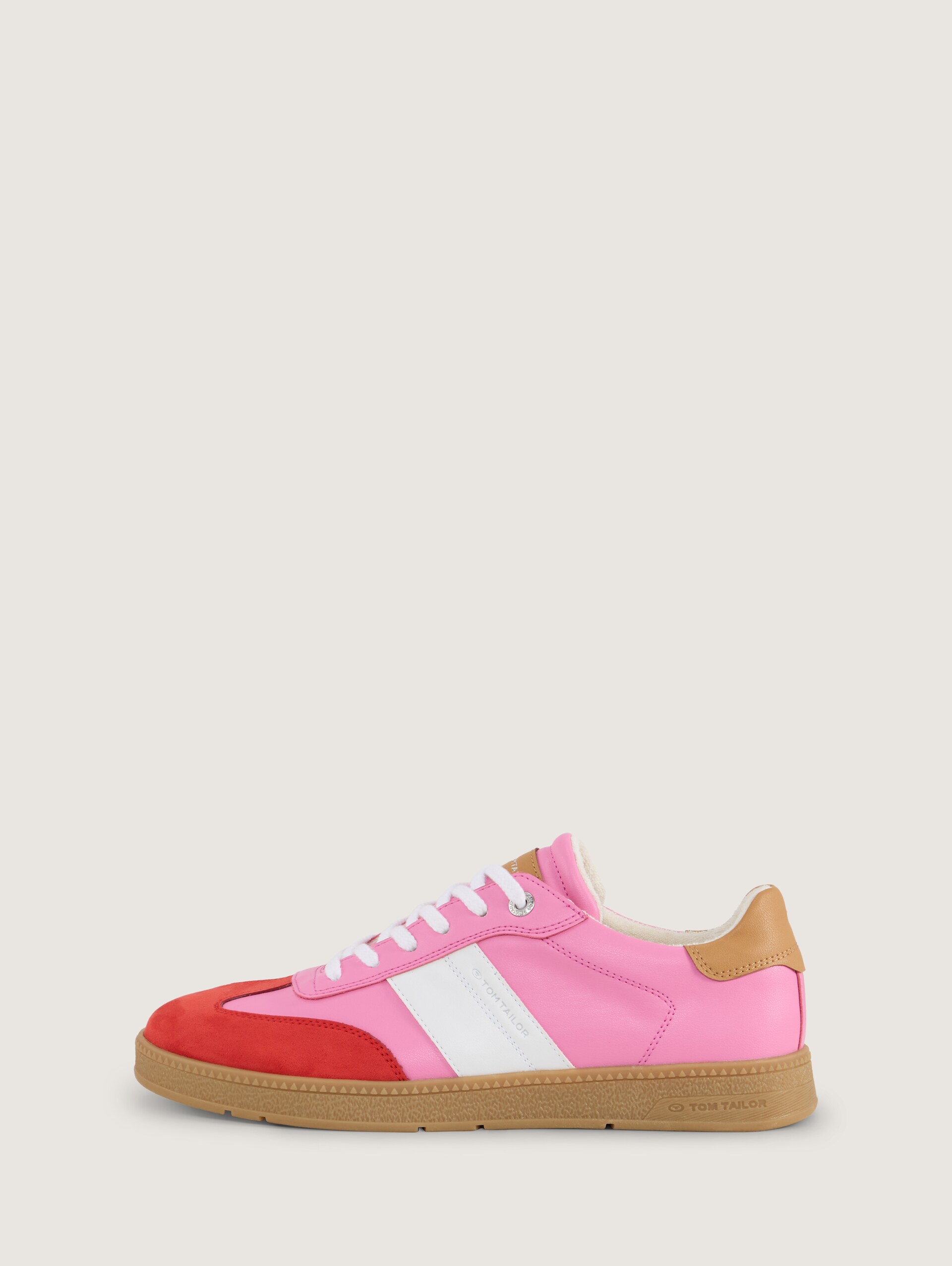 Sneakers met colourblocking - red-rose - zijaanzicht product