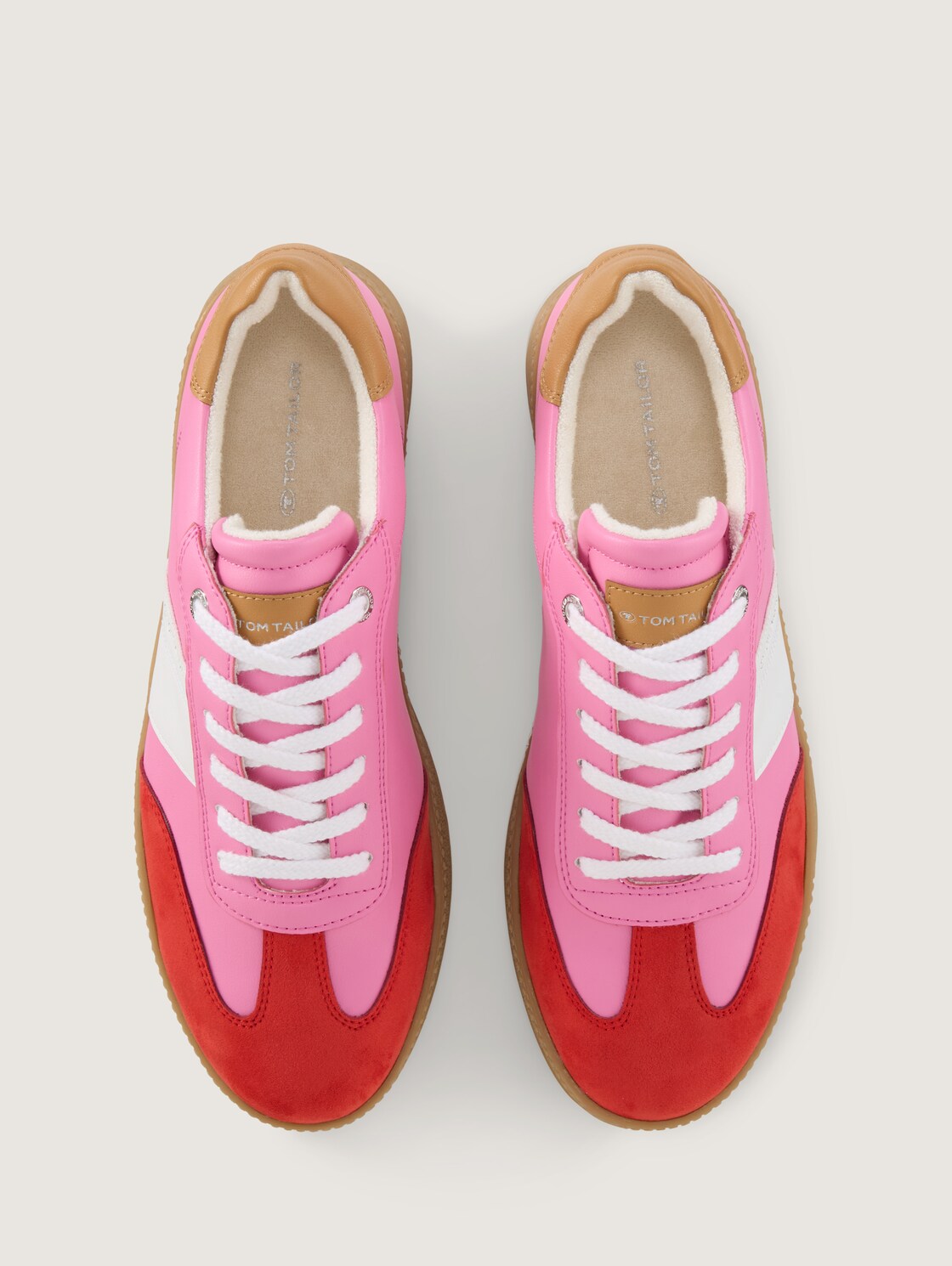 Sneaker mit Colour-Blocking - red-rose - Produkt-Ansicht von oben 