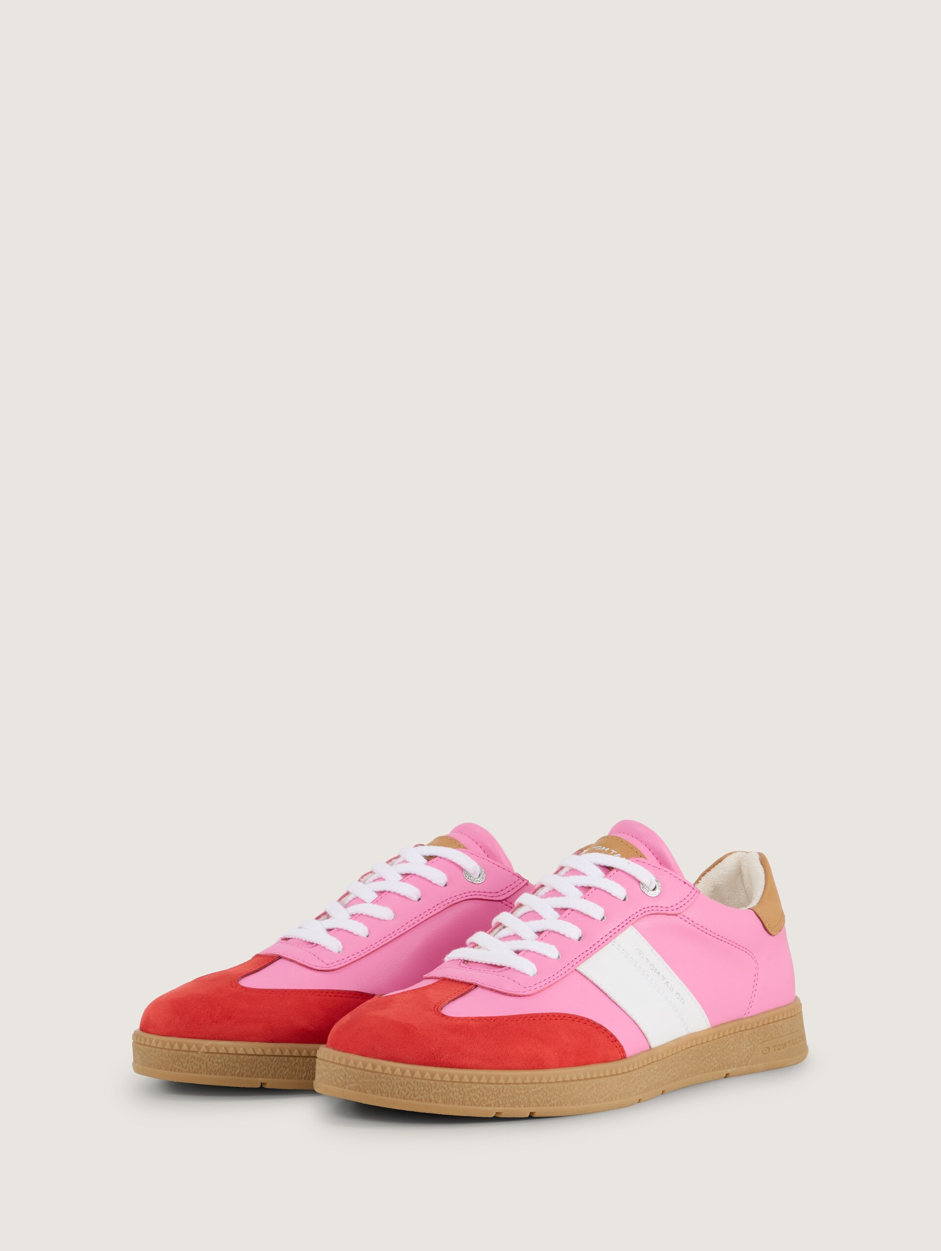 Sneakers met colourblocking - red-rose - zijaanzicht product