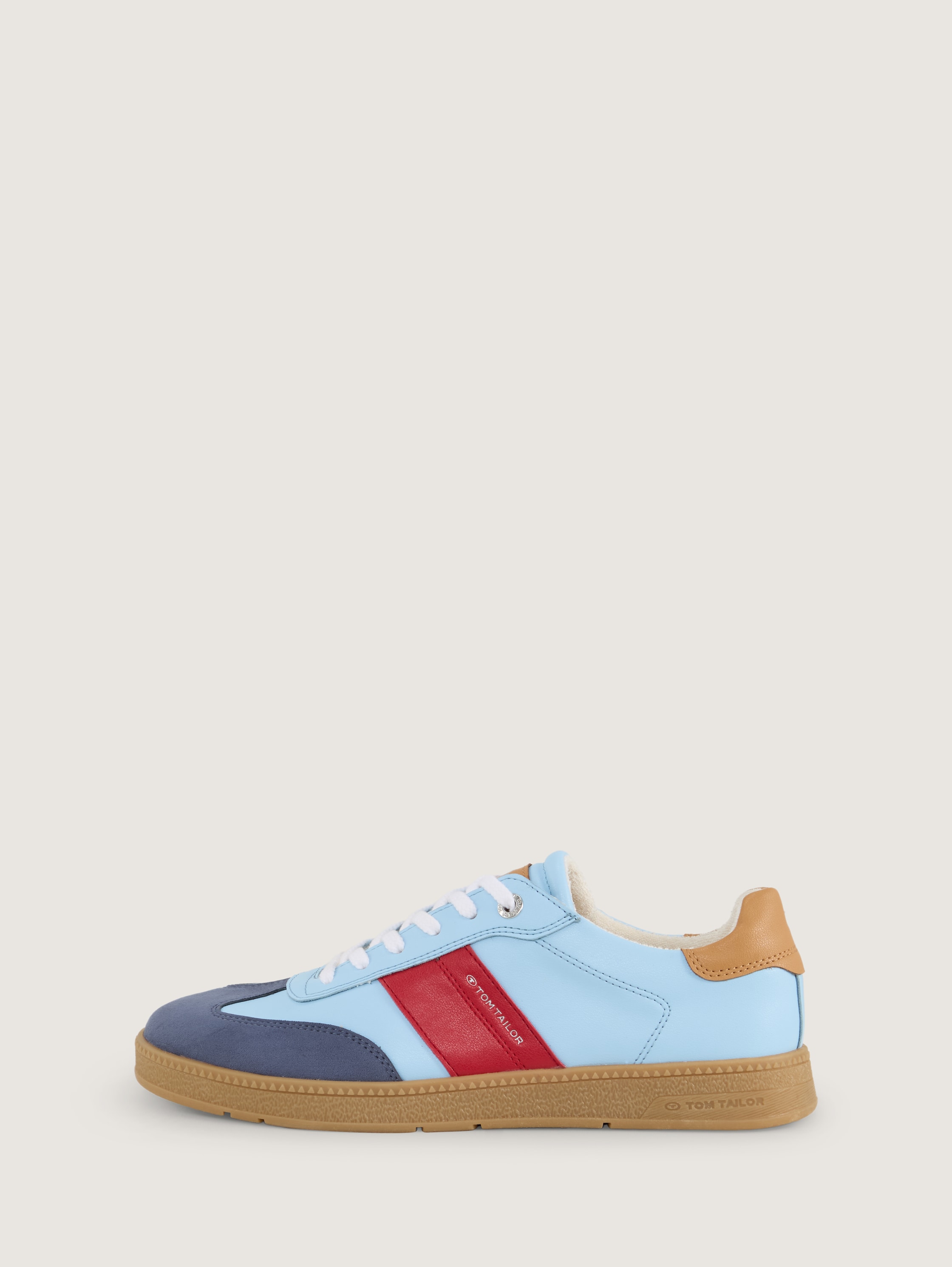 Sneaker mit Colour-Blocking - bluered - seitliche Produkt-Ansicht