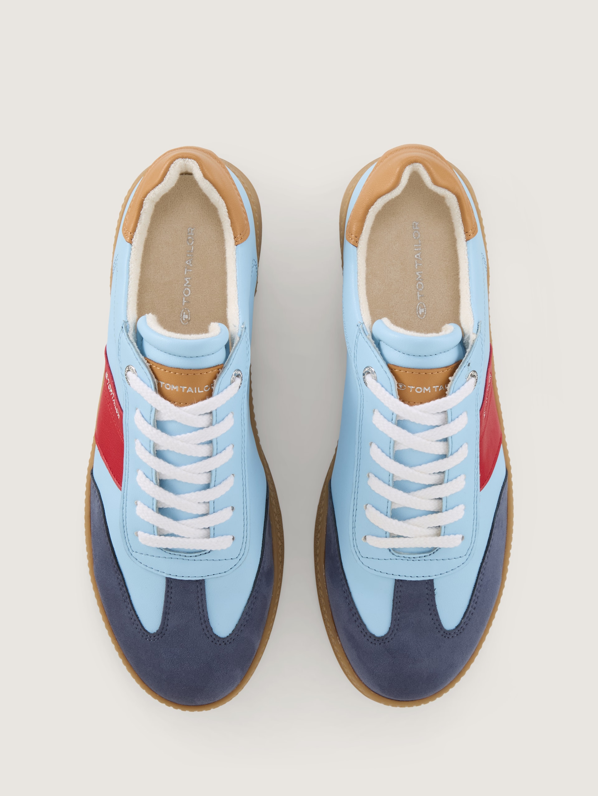 Sneakers met colourblocking - blue-red - Bovenaanzicht product 