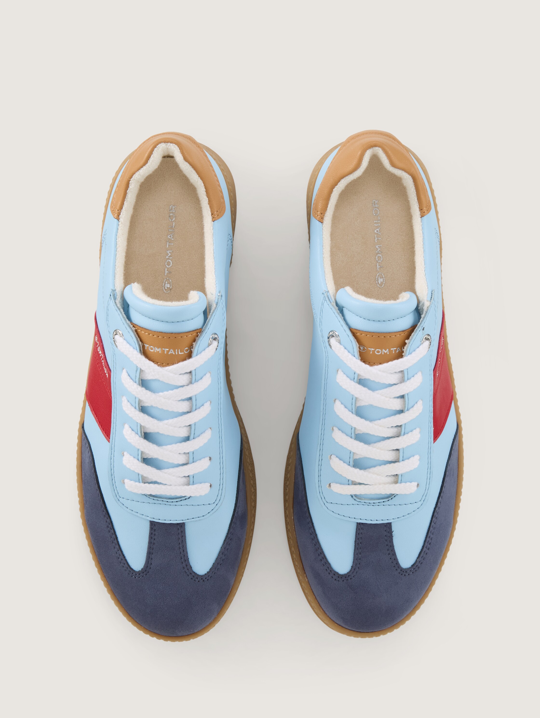 Sneaker mit Colour-Blocking - bluered - Produkt-Ansicht von oben