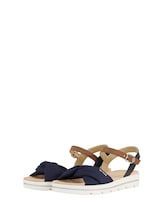 Ausgewählt, Flache Sandalen mit Verschluss-Schnallen von Tom Tailor, blau