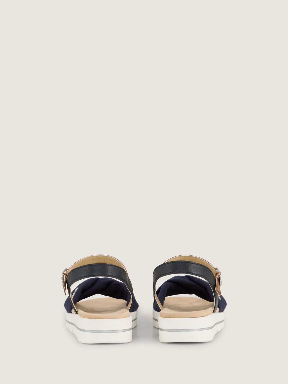 Flache Sandalen mit Verschluss-Schnallen - navy - Produkt-Rückansicht