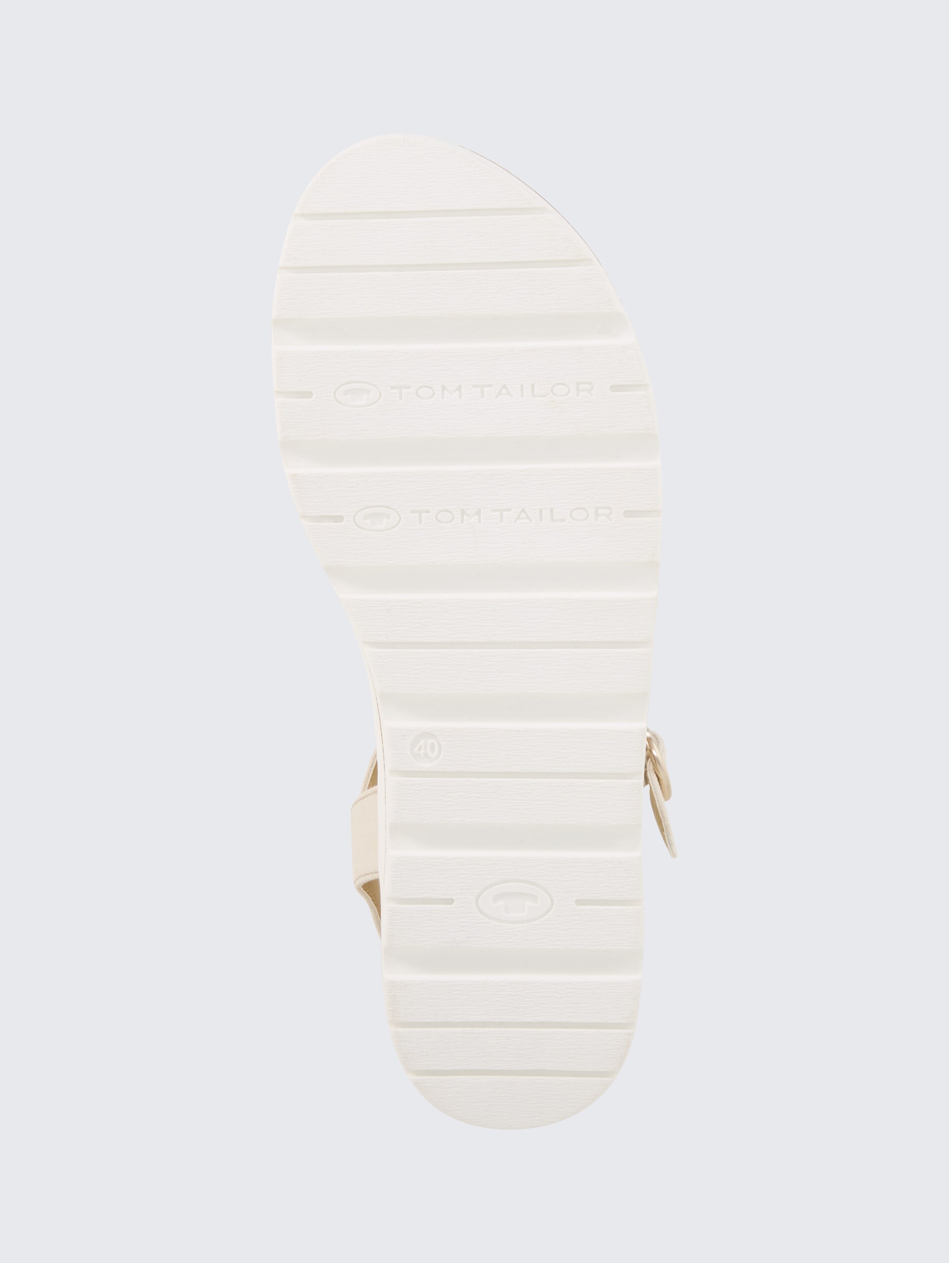 Flache Sandalen mit Flechtmuster - gold - Produkt-Ansicht Sohle