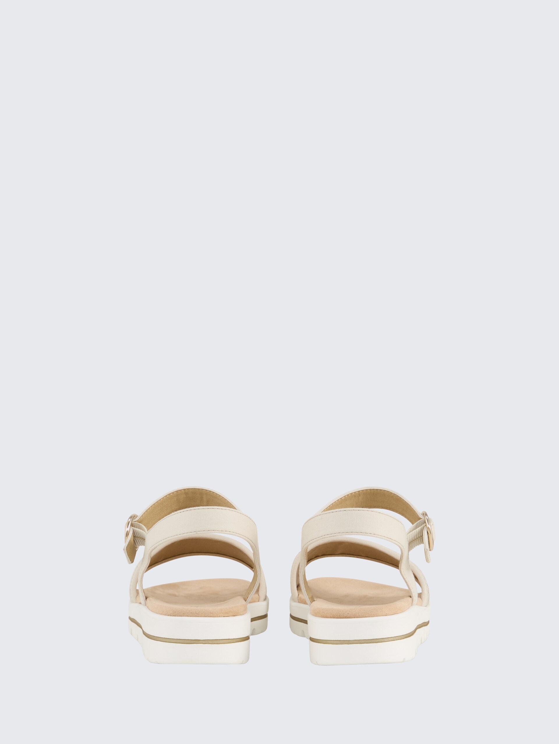 Flache Sandalen mit Flechtmuster - gold - Produkt-Rückansicht