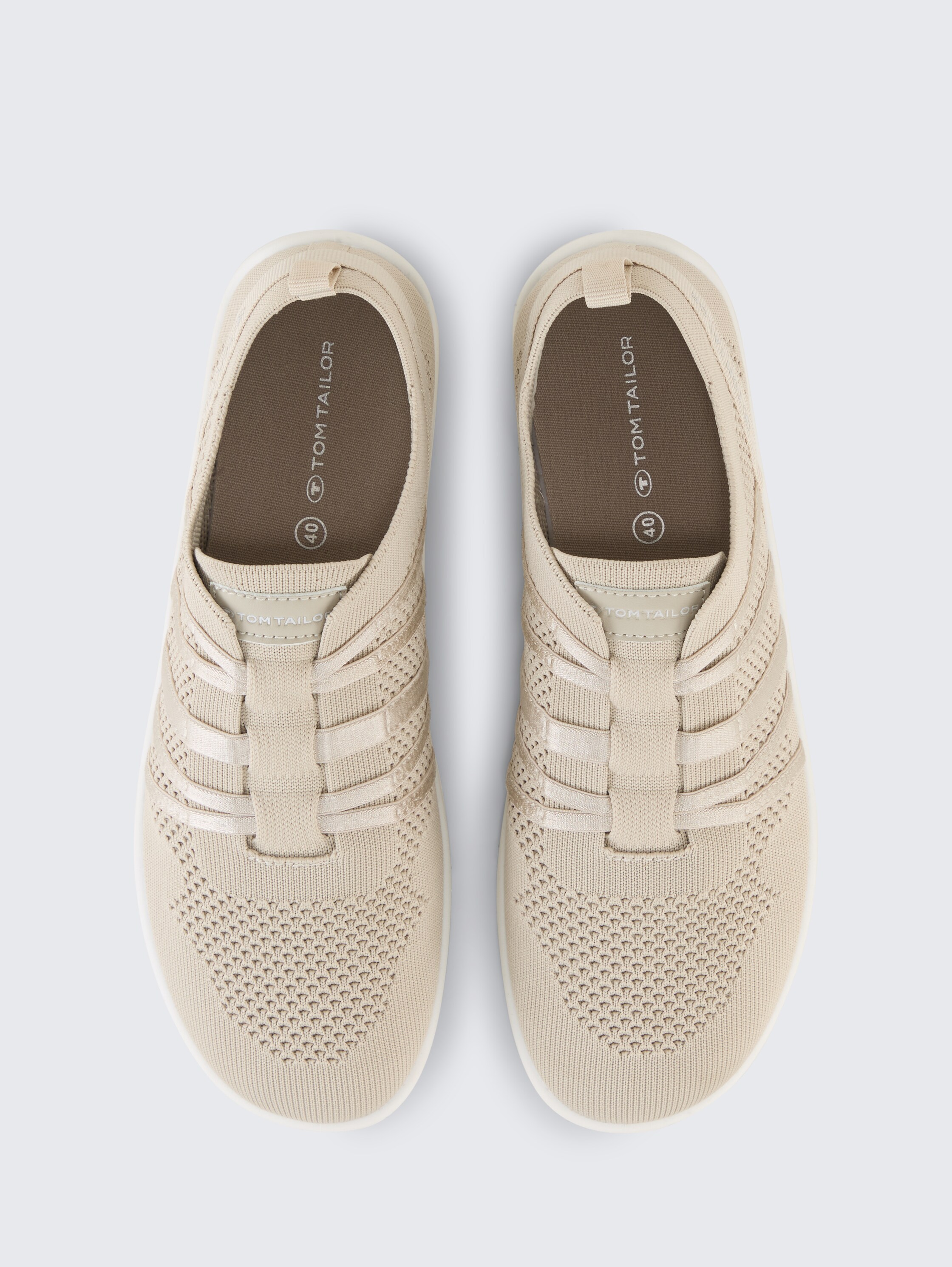 Sneaker mit elastischem Schaft - beige - Produkt-Ansicht von oben 