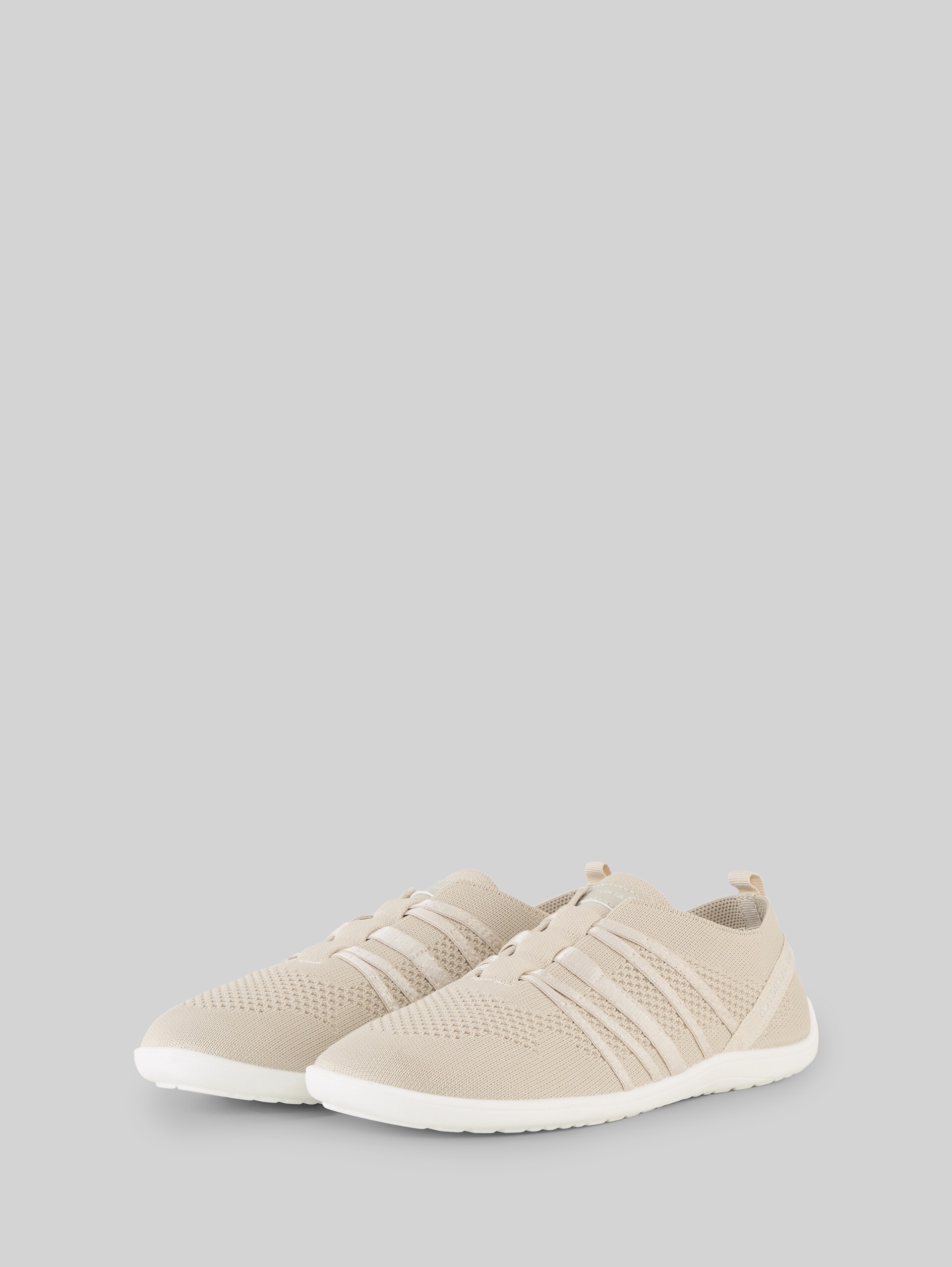 Sneakers with elastic shaft - beige - side product view